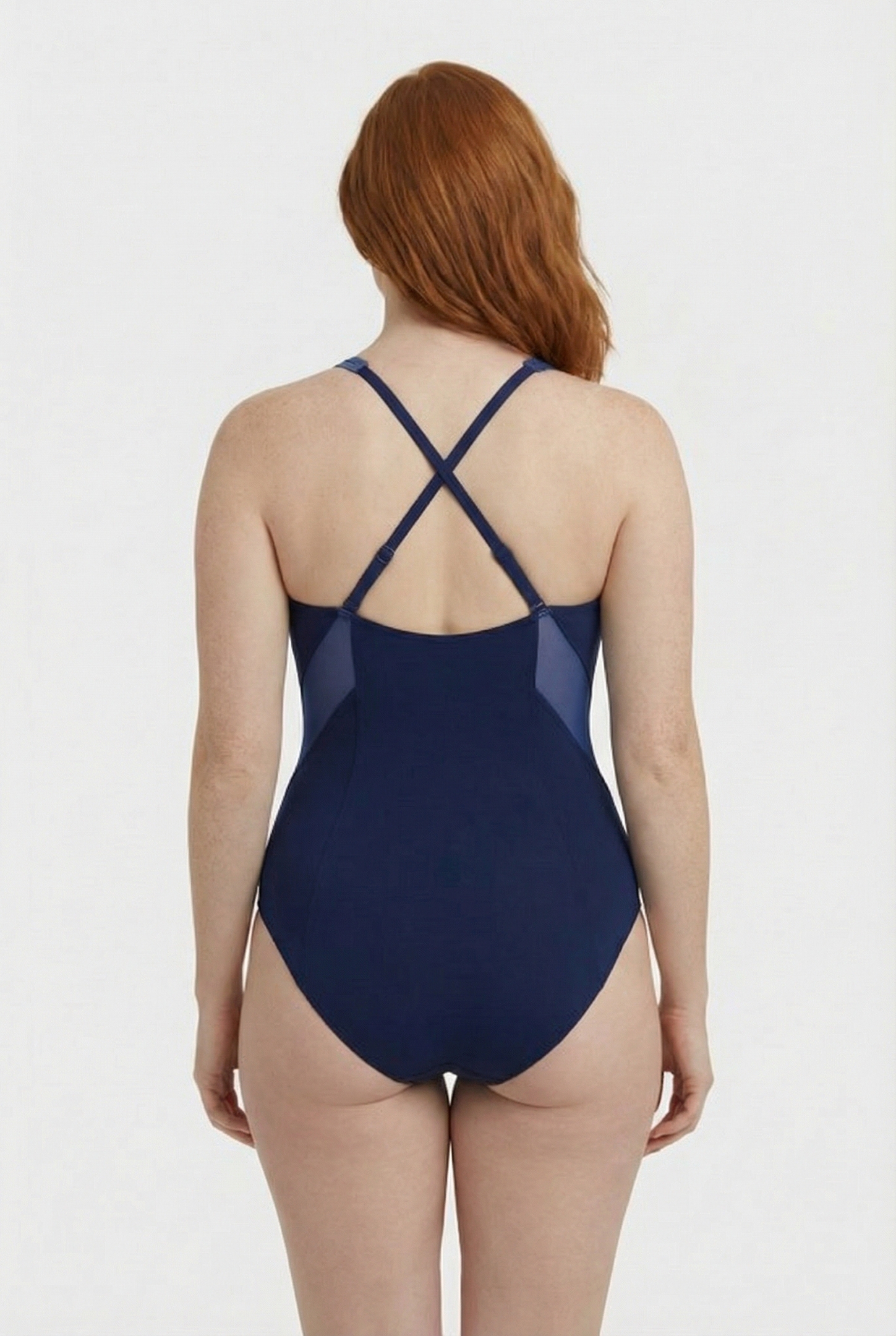 W ISABEL LIGHT CROSS BACK ONE PIECE PLUS NAVY-BRIGHT BLUE 2