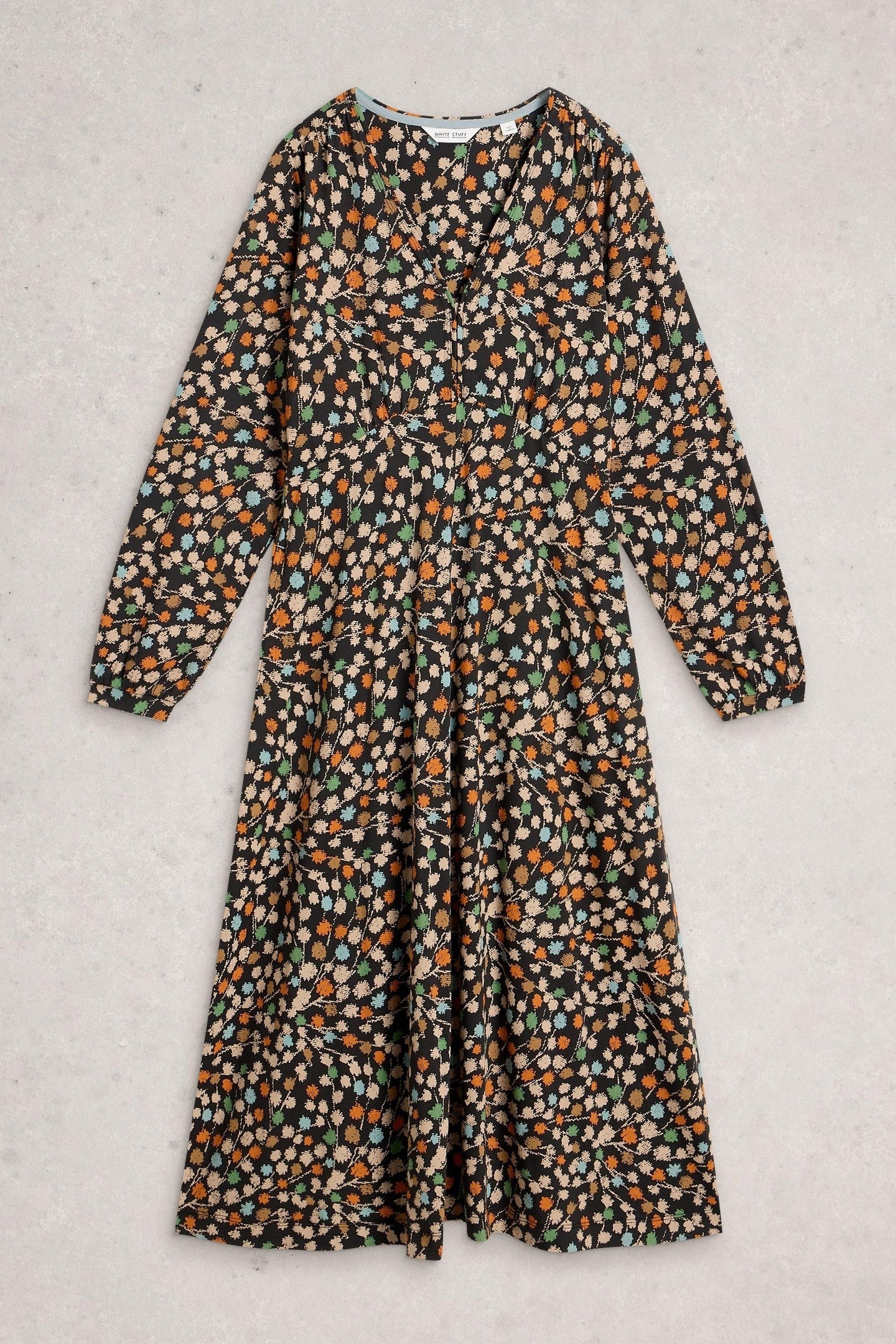 MEGAN JERSEY DRESS BLACK MULTI 3