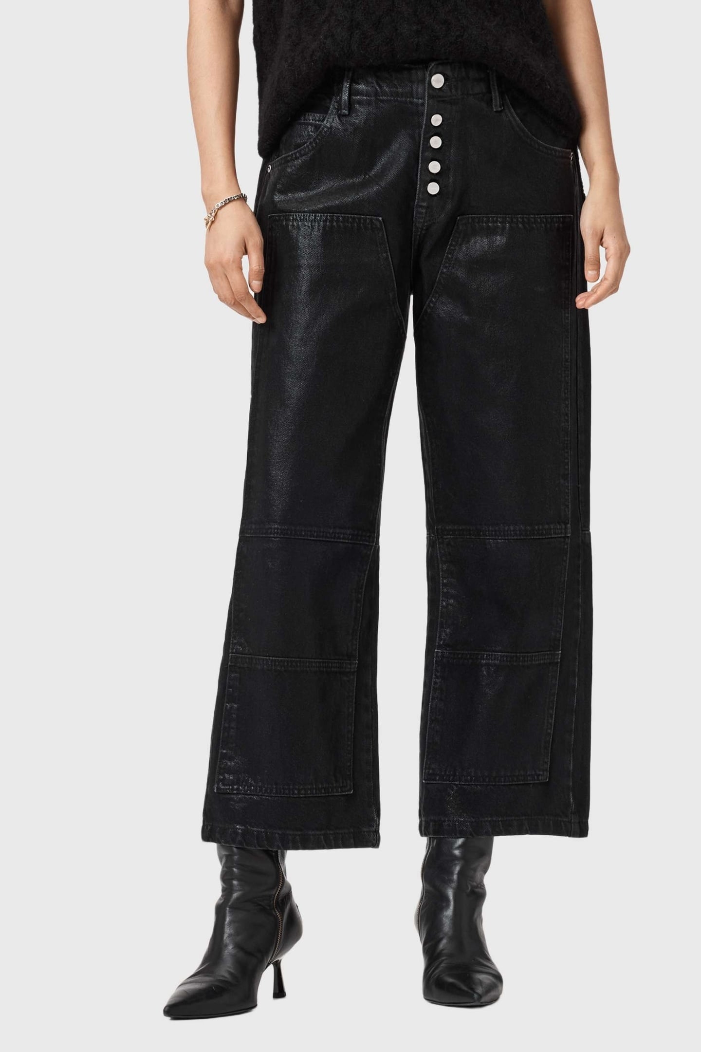 TAY CARPENTER JEAN COATED BLACK 1