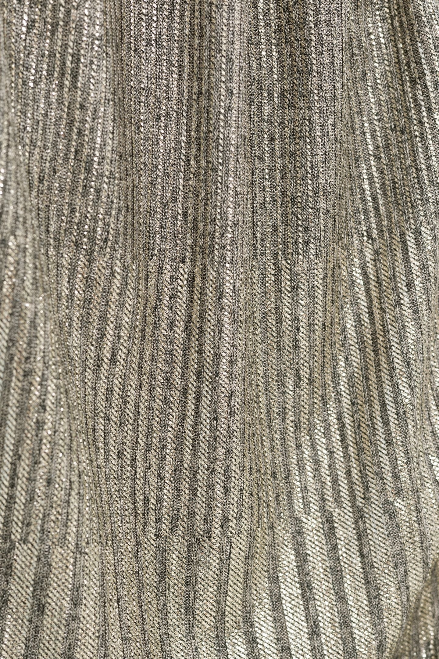 GOLD RIBBED METALLIC KNIT DRESS 7