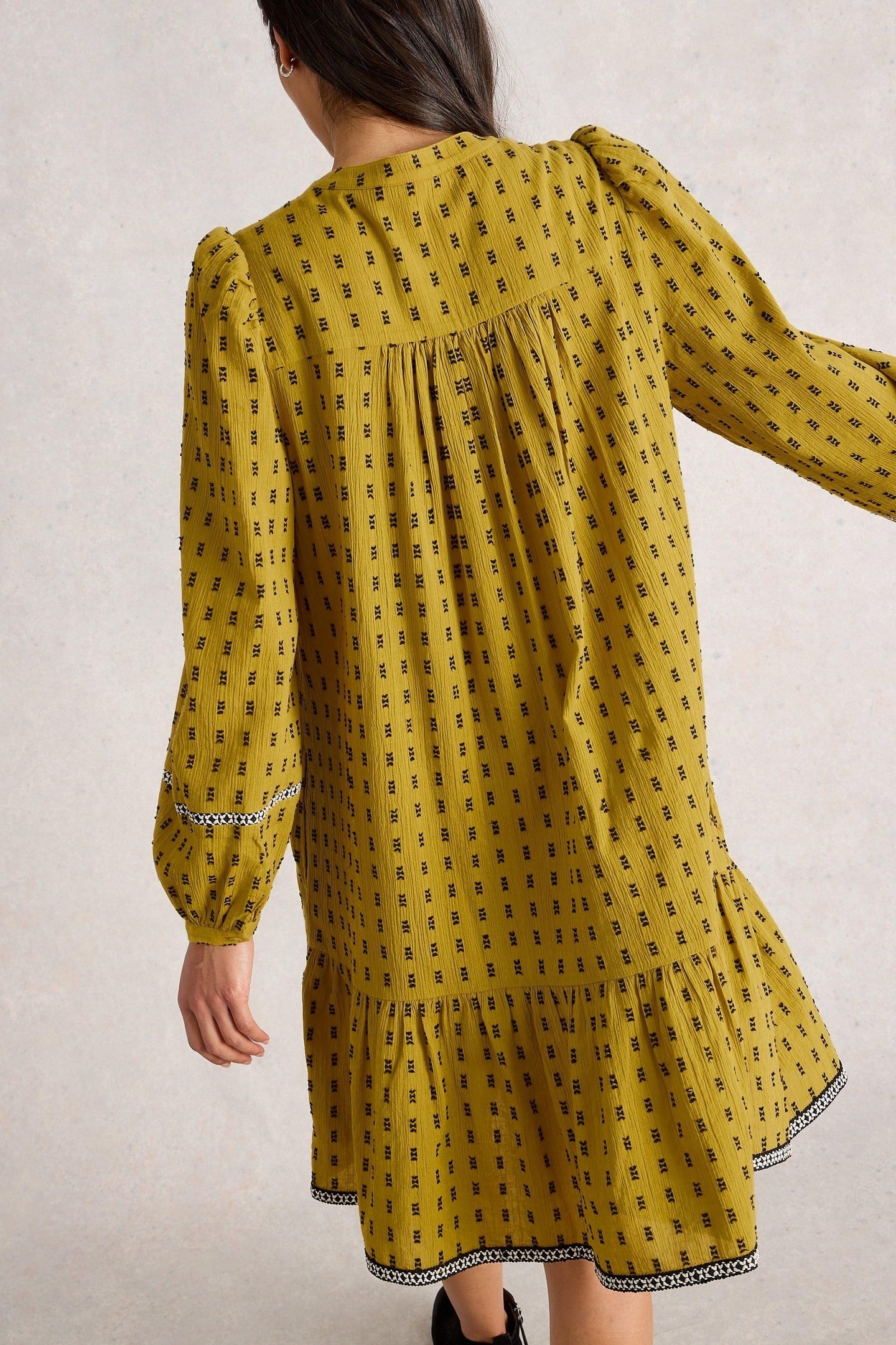 ORLA EMBROIDERED DRESS CHARTREUSE MULTI 3