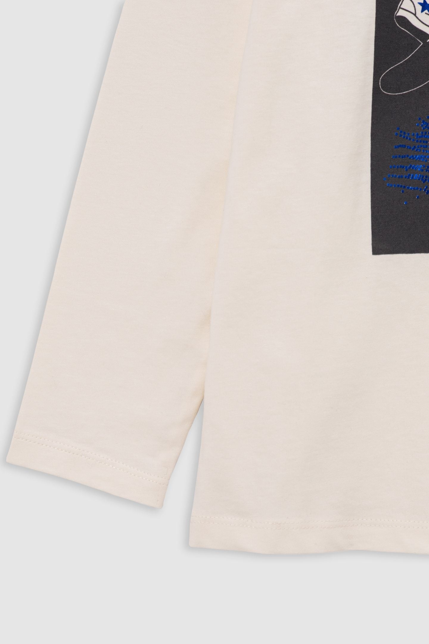 T-SHIRT ECRU ORGANIC COTTON VISUAL SKATER MILLAR BLUE BOY 4