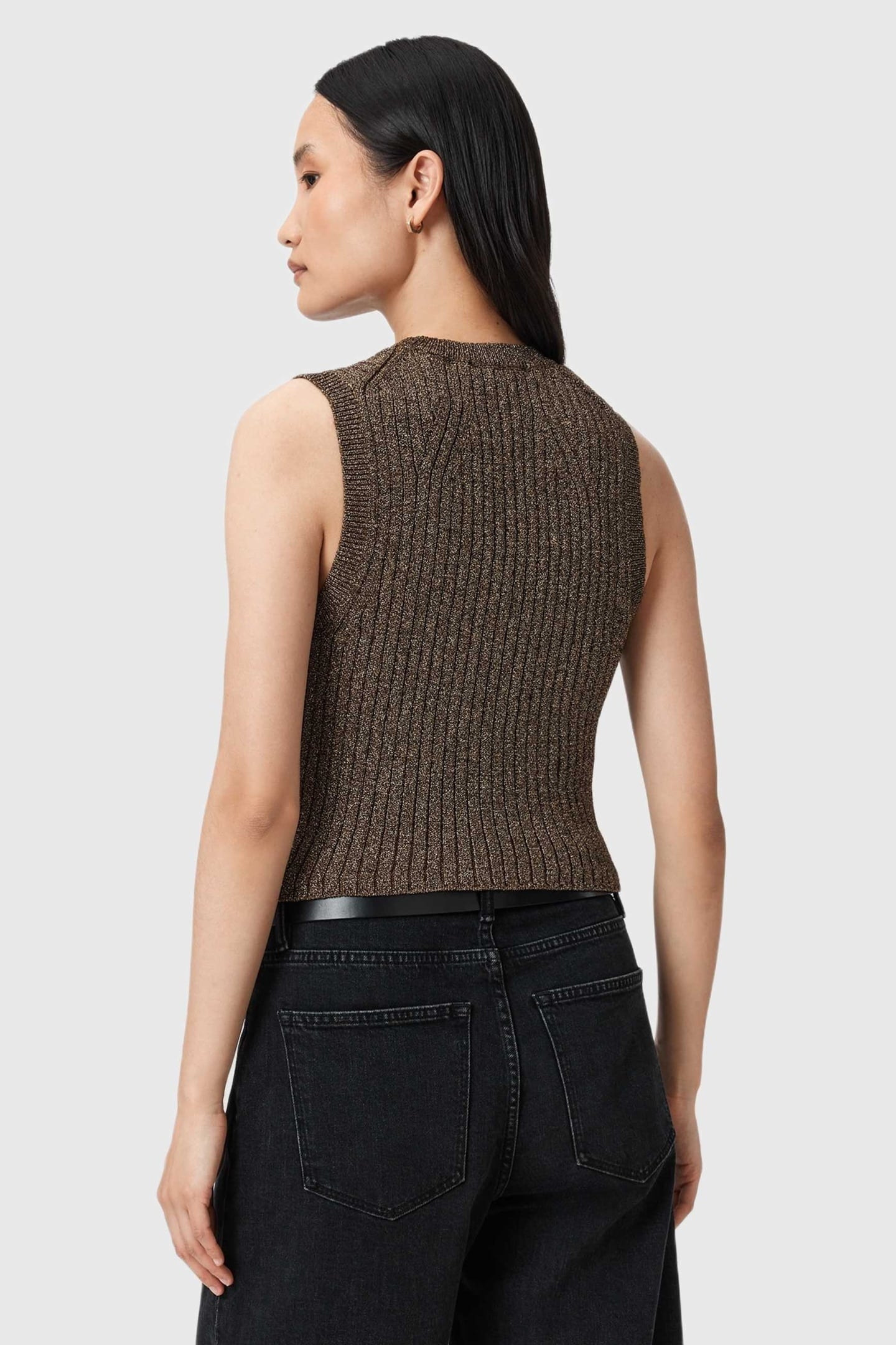 CRUZ SHINE WAISTCOAT BRONZE BROWN 4