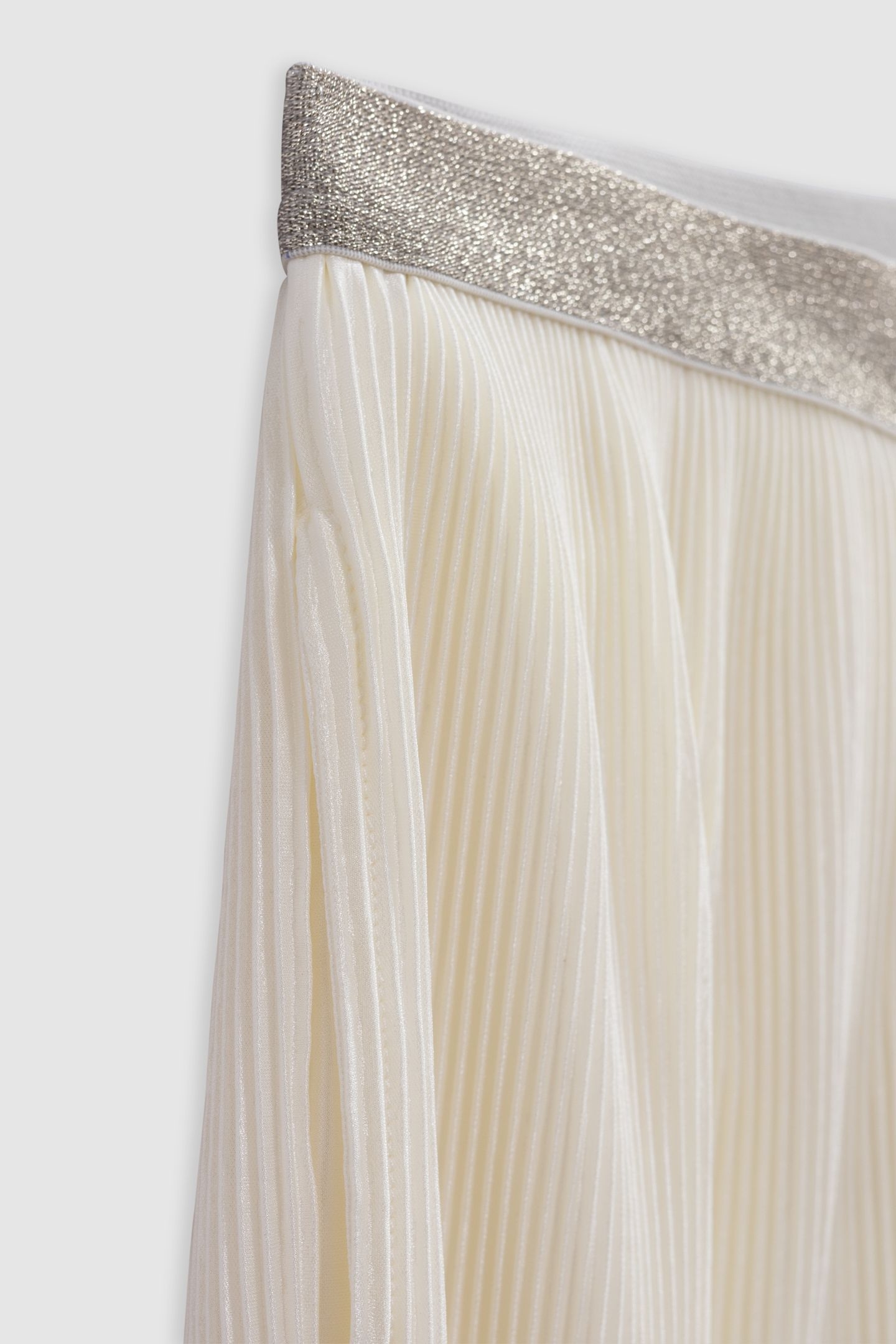 ECRU WIDE-LEG PANTS WITH SEQUINED PLEATS 5