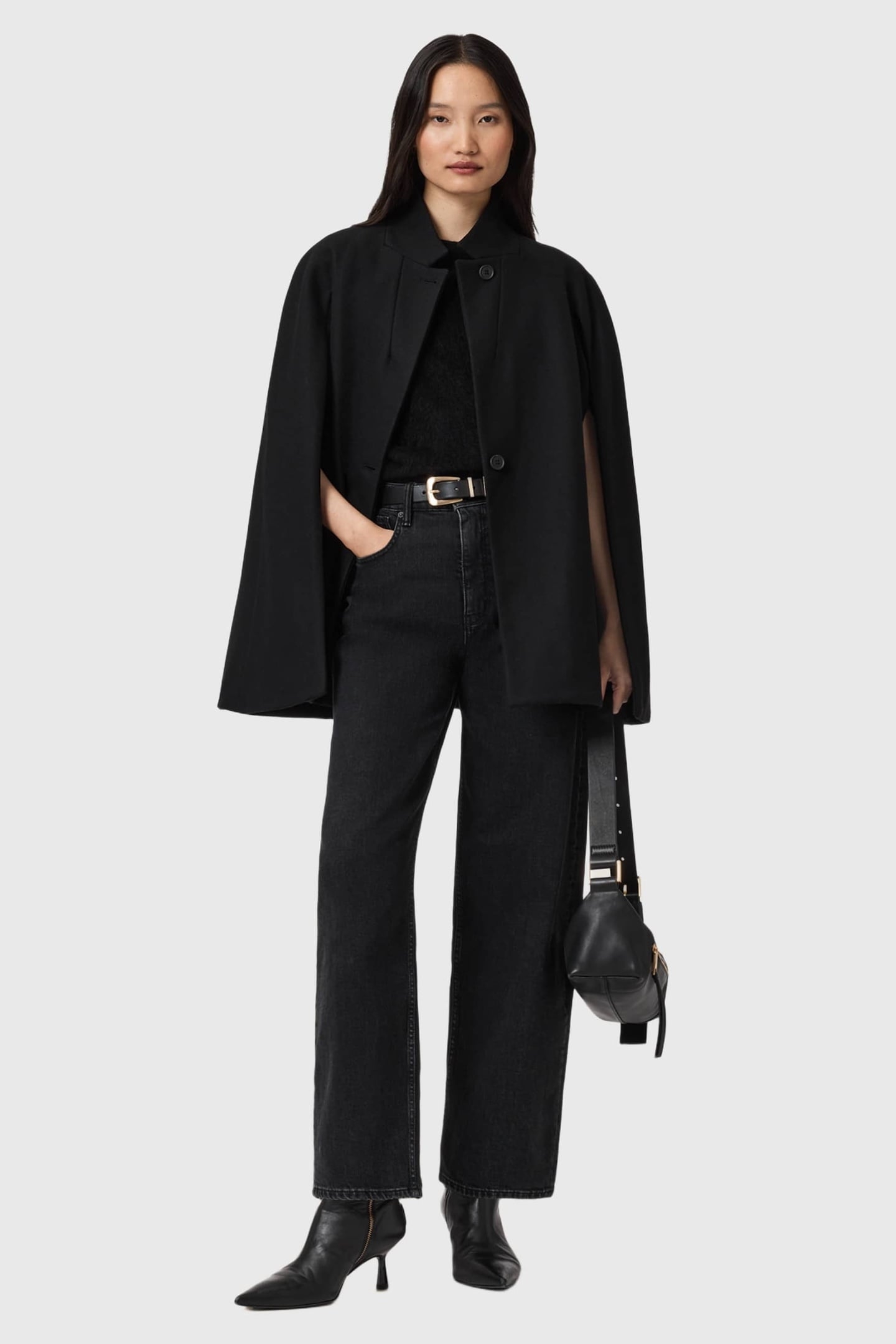 LUNIS CAPE COAT BLACK 4