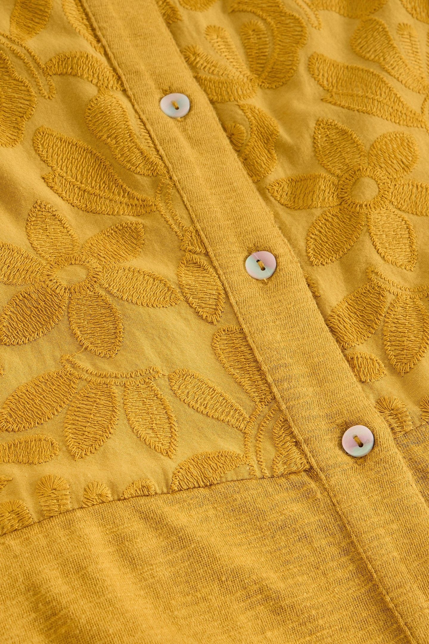 RUA EMBROIDERED JERSEY DRESS MID CHARTREUSE 4