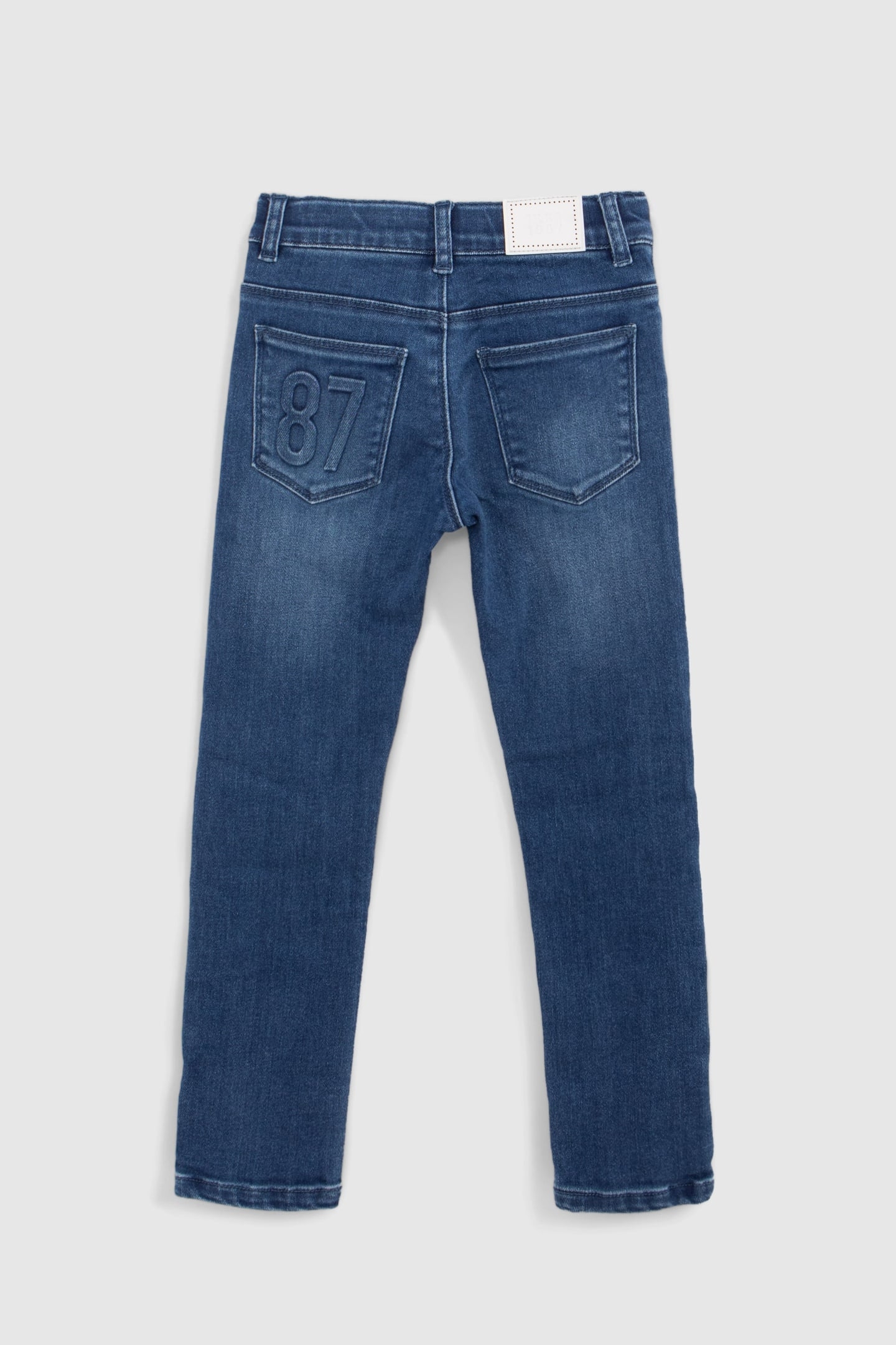 SLIM BLUE HEAVY-DUTY PRINT AND EMBOSSED JEANS FOR BOYS 2