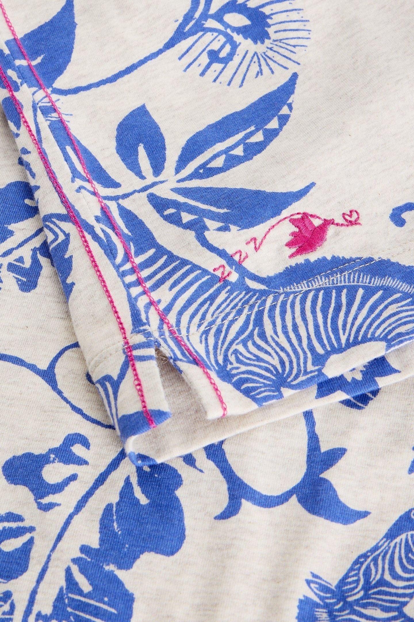 MIA PRINTED BOXY TEE NATURAL MULTI 4