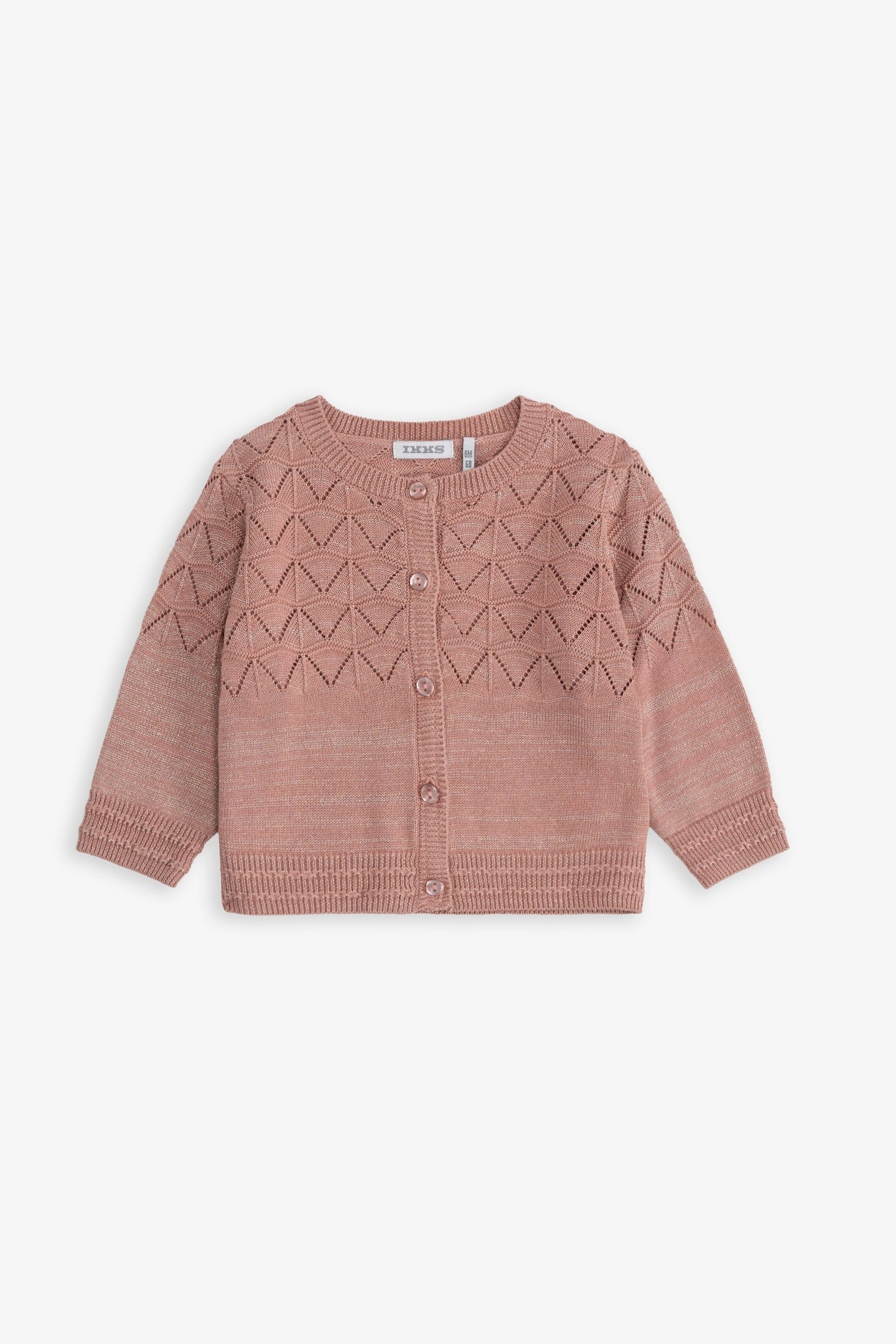 OPENWORK PINK LUREX CARDIGAN 1