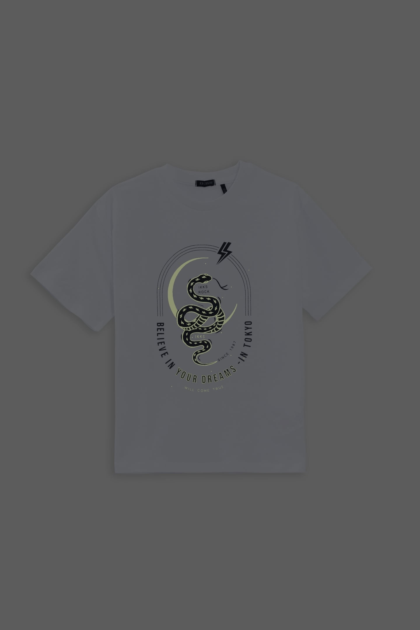 REFLECTIVE WHITE ORGANIC COTTON SNAKE T-SHIRT 3