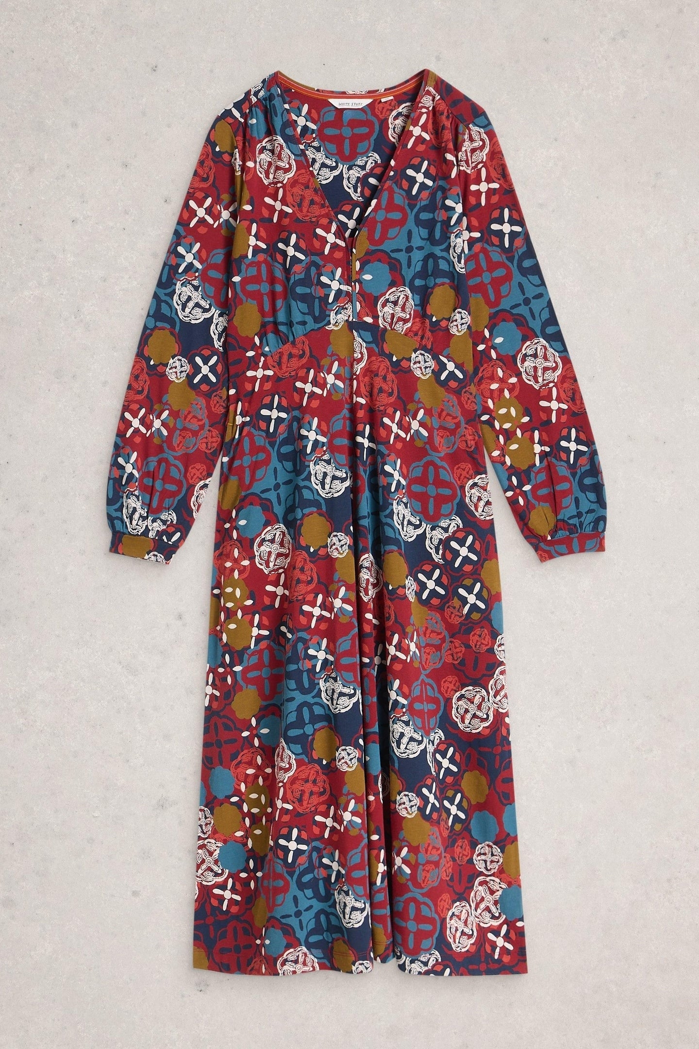 MEGAN JERSEY DRESS CHARTREUSE MULTI 4