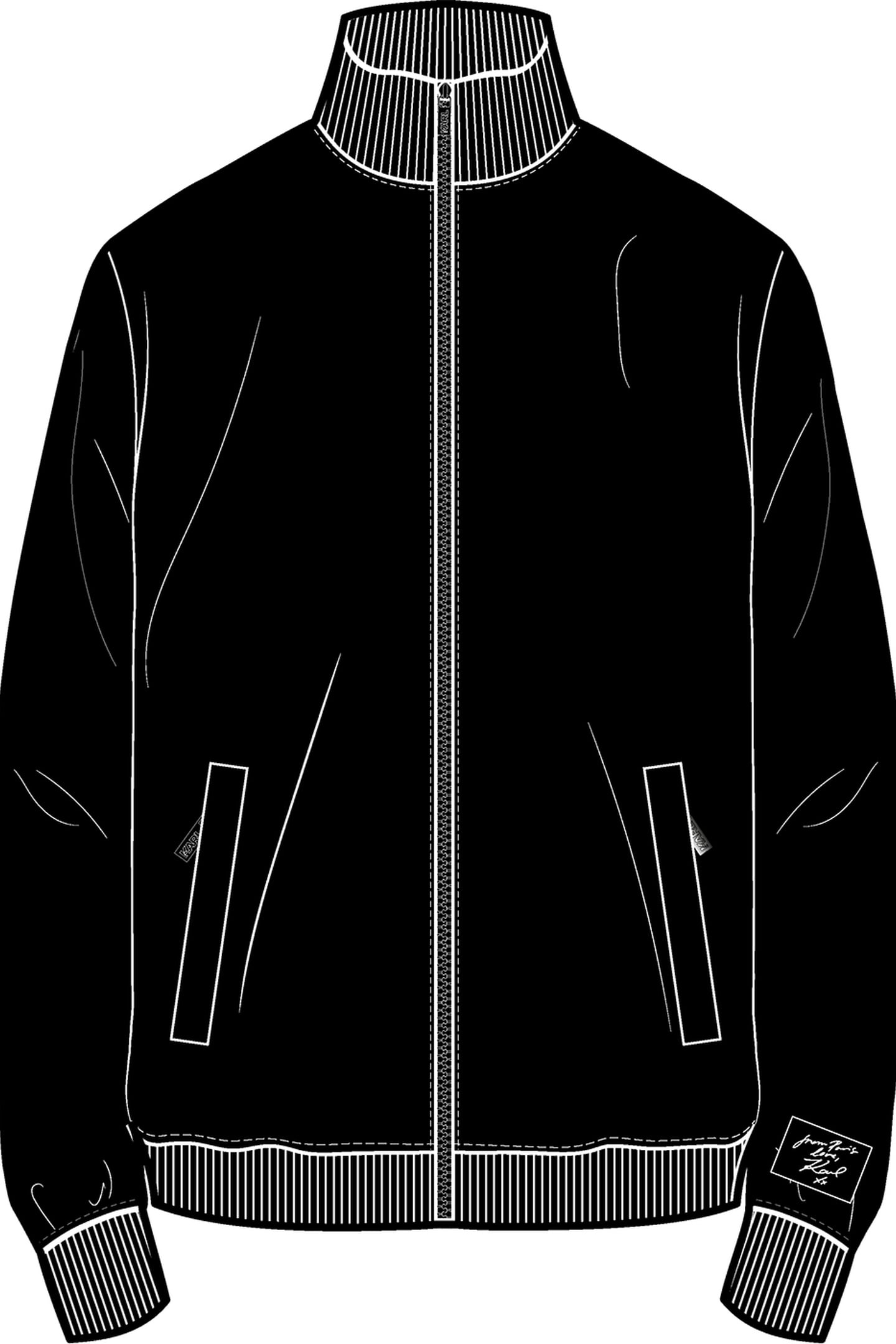 BLACK SWEAT ZIP JACKET 2