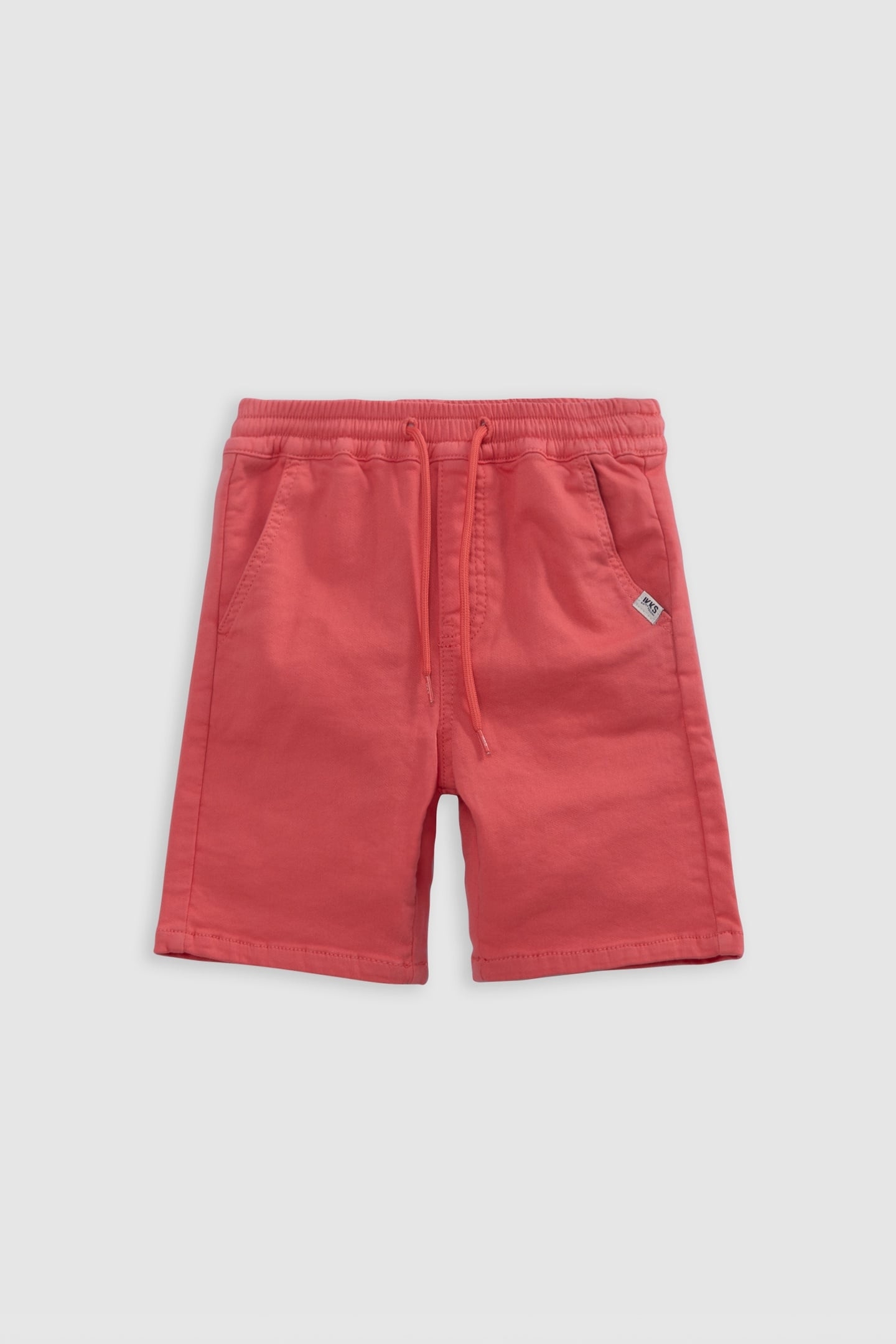 LOOSE RED KNITTED BERMUDA SHORTS 1