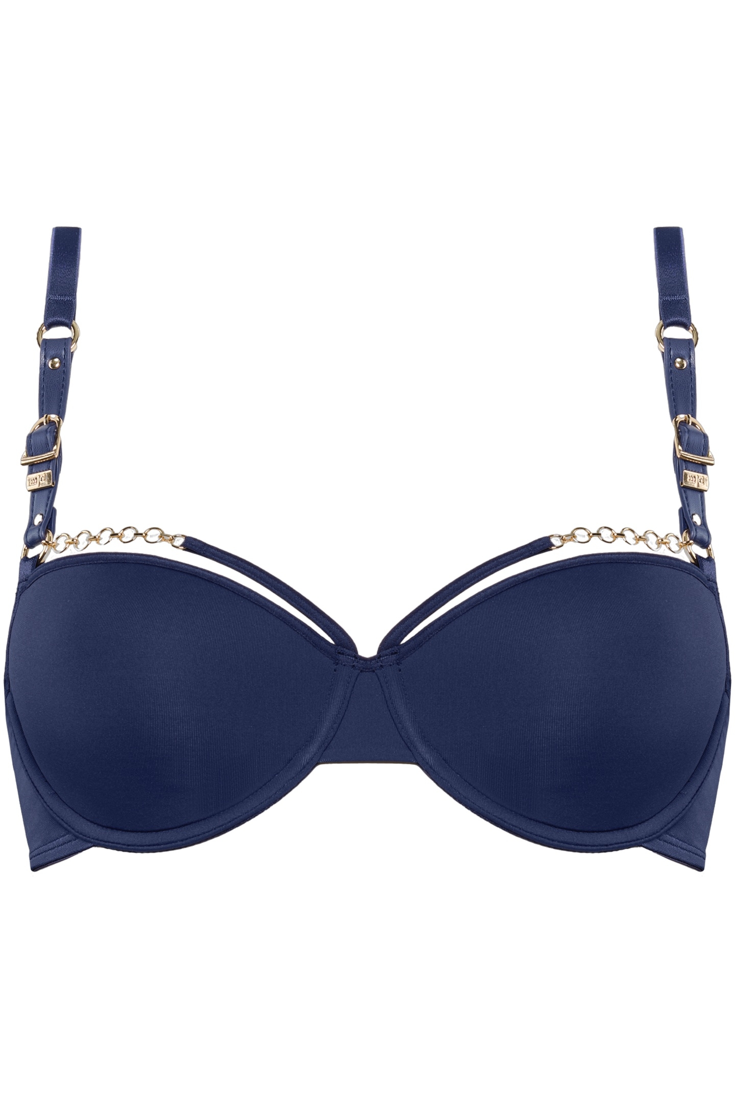 MORANA DARK SKY BLUE PLUNGE BALCONY BRA 3