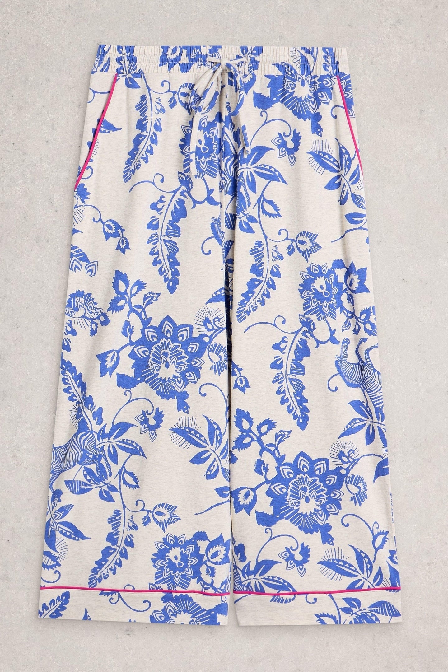 TRINA CROPPED JERSEY PJ BOTTOM NATURAL MULTI 4