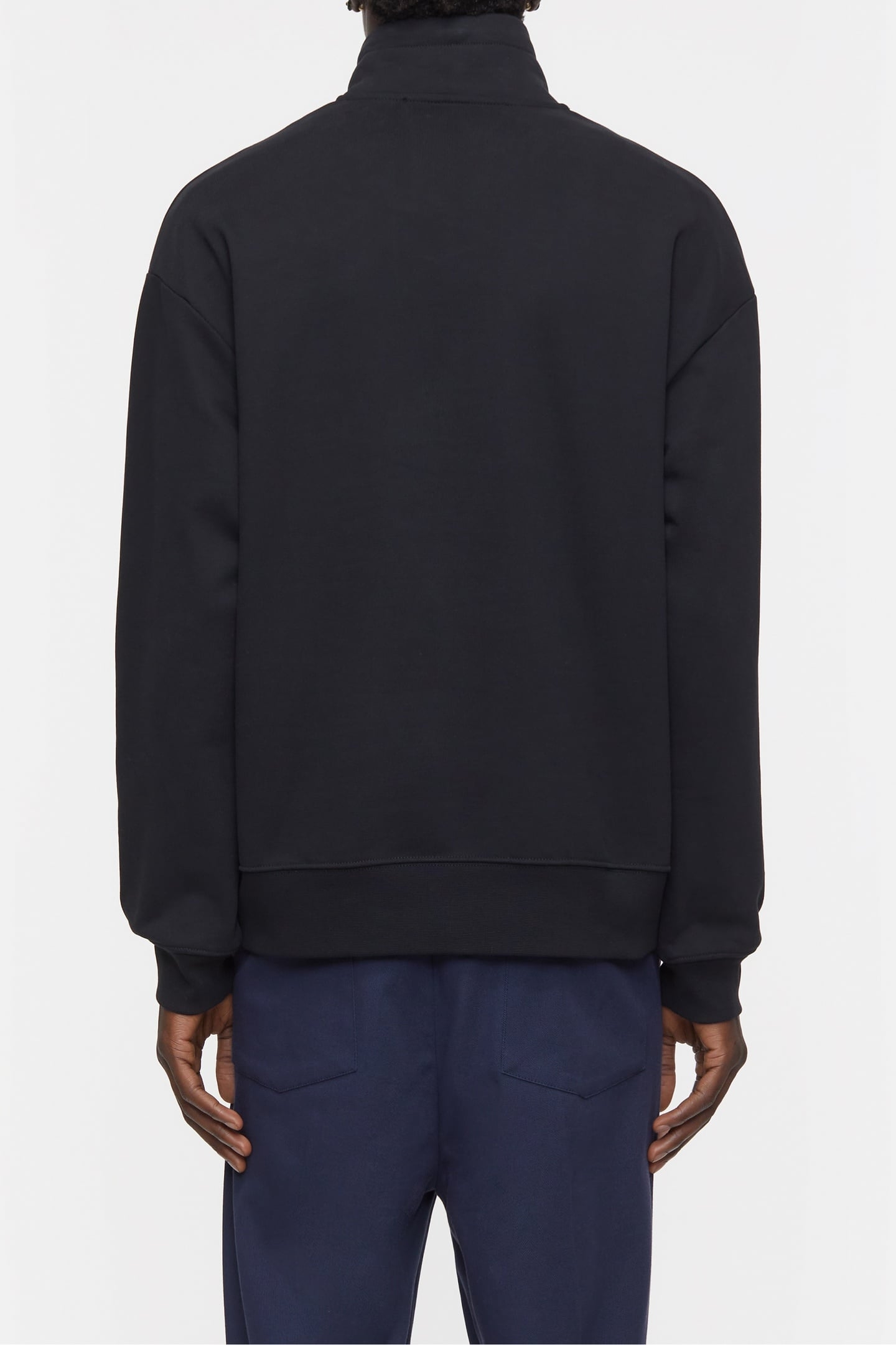 HALF ZIP SWEAT T-SHIRTS BLACK 3