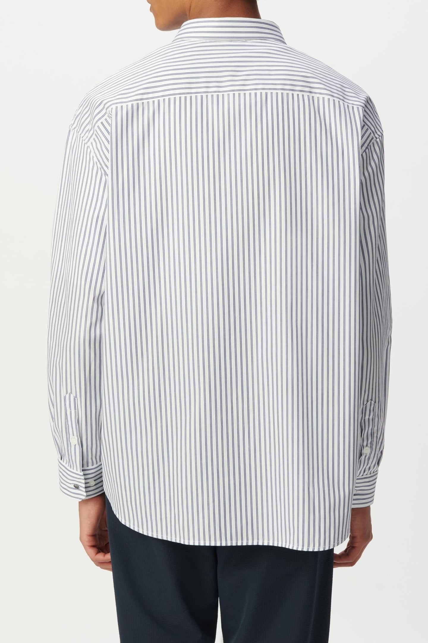 REGULAR BLUE STRIPED SHIRT 100% COTTON 4