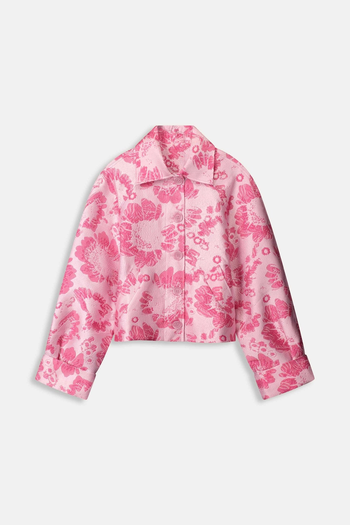 JACKET - FLORAL JACQUARD RASPBERRY PINK 6