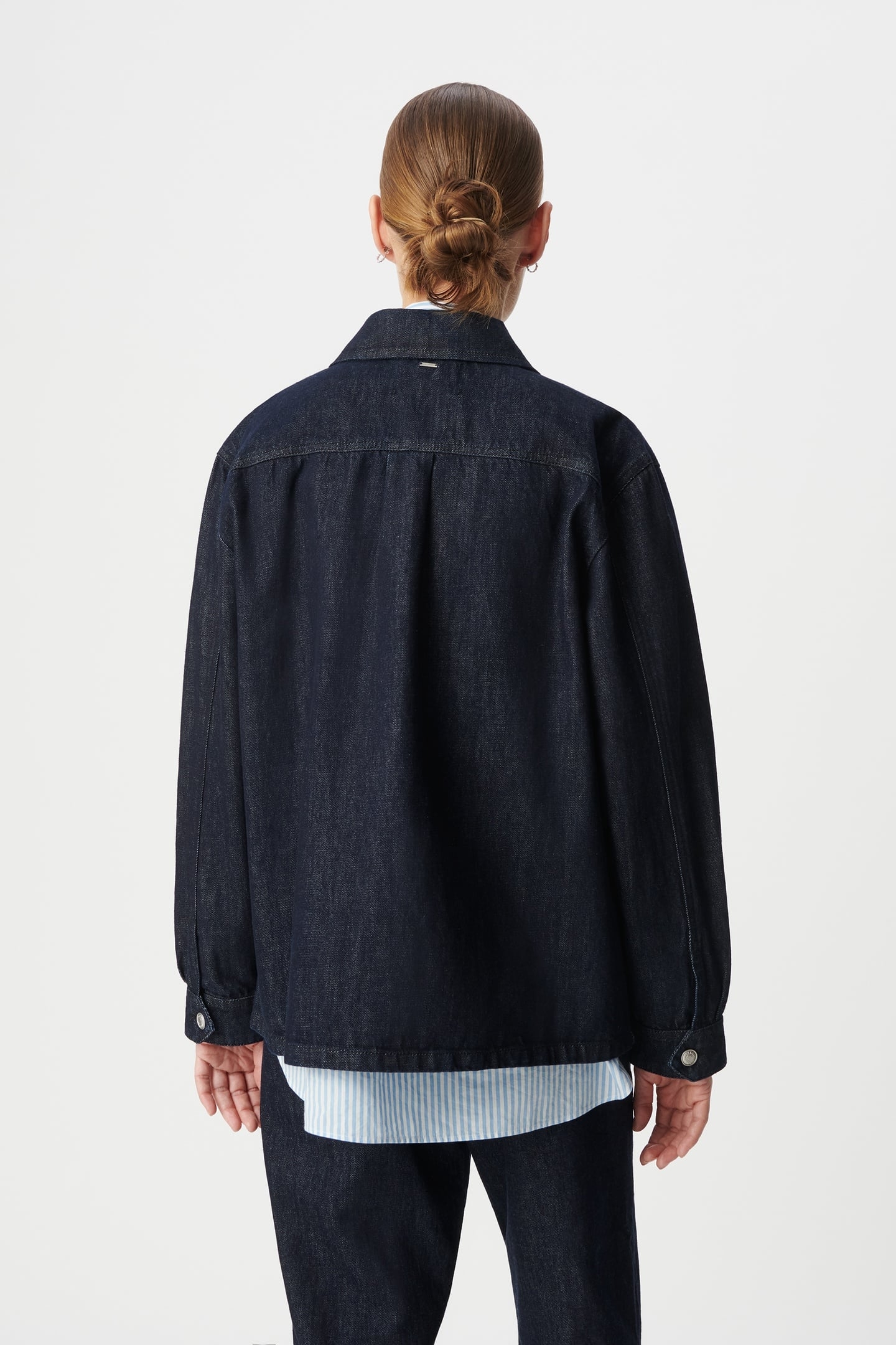 ZIPPED SAHARIENNE IN RAW DENIM AND RECYCLED COTTON 5