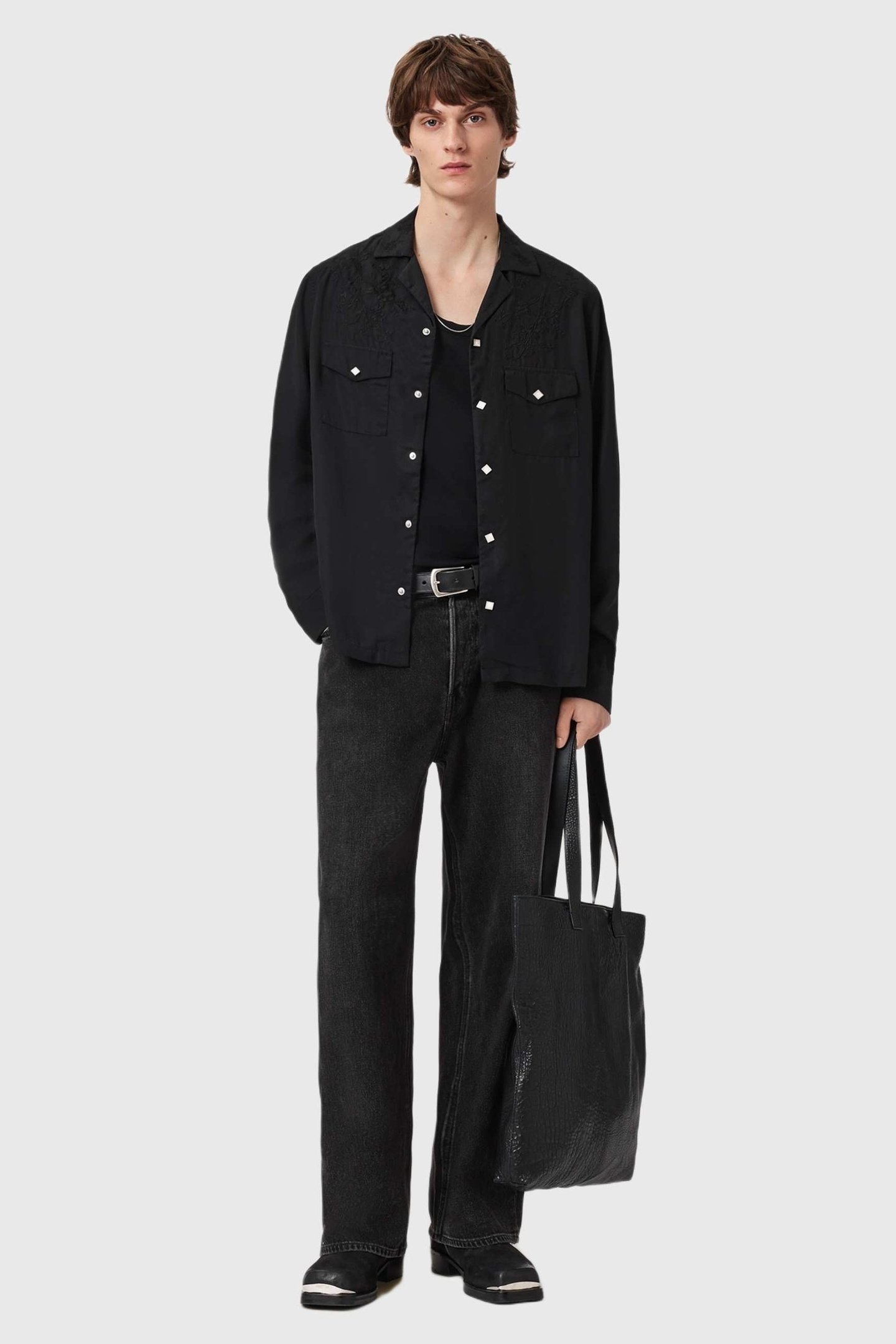 AKAN LS SHIRT FADED BLACK 3