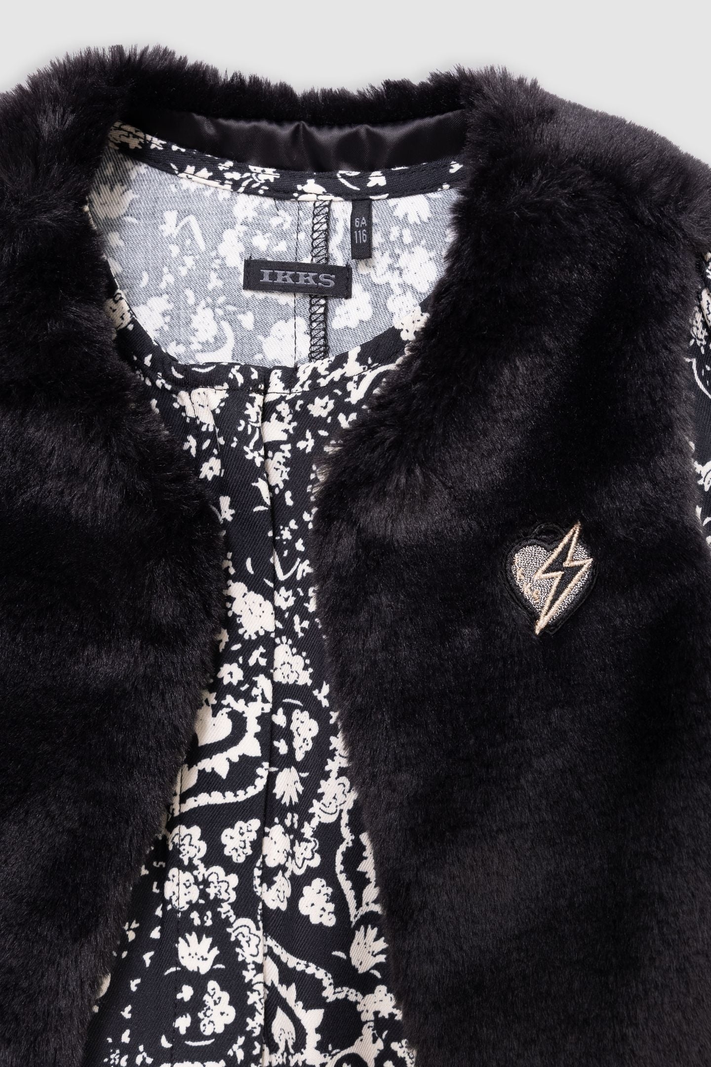 GIRL'S 2-IN-1 BLACK ROCK FLORAL DRESS AND SOFT GILET 5