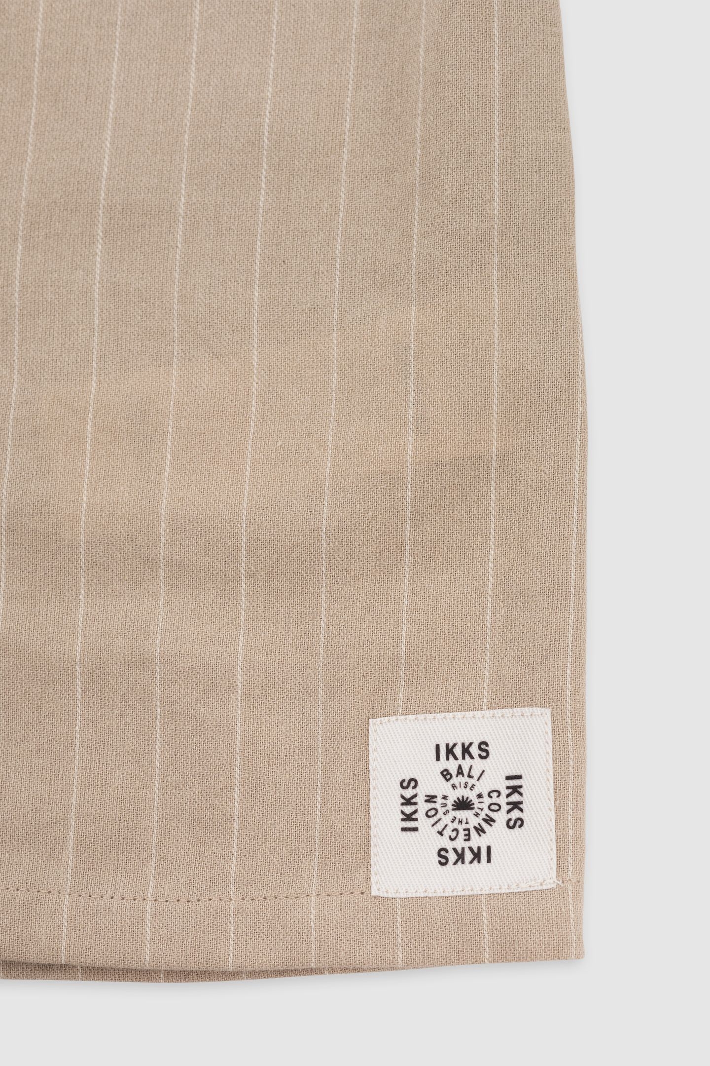 BEIGE ORGANIC COTTON STRIPED SHIRT 4