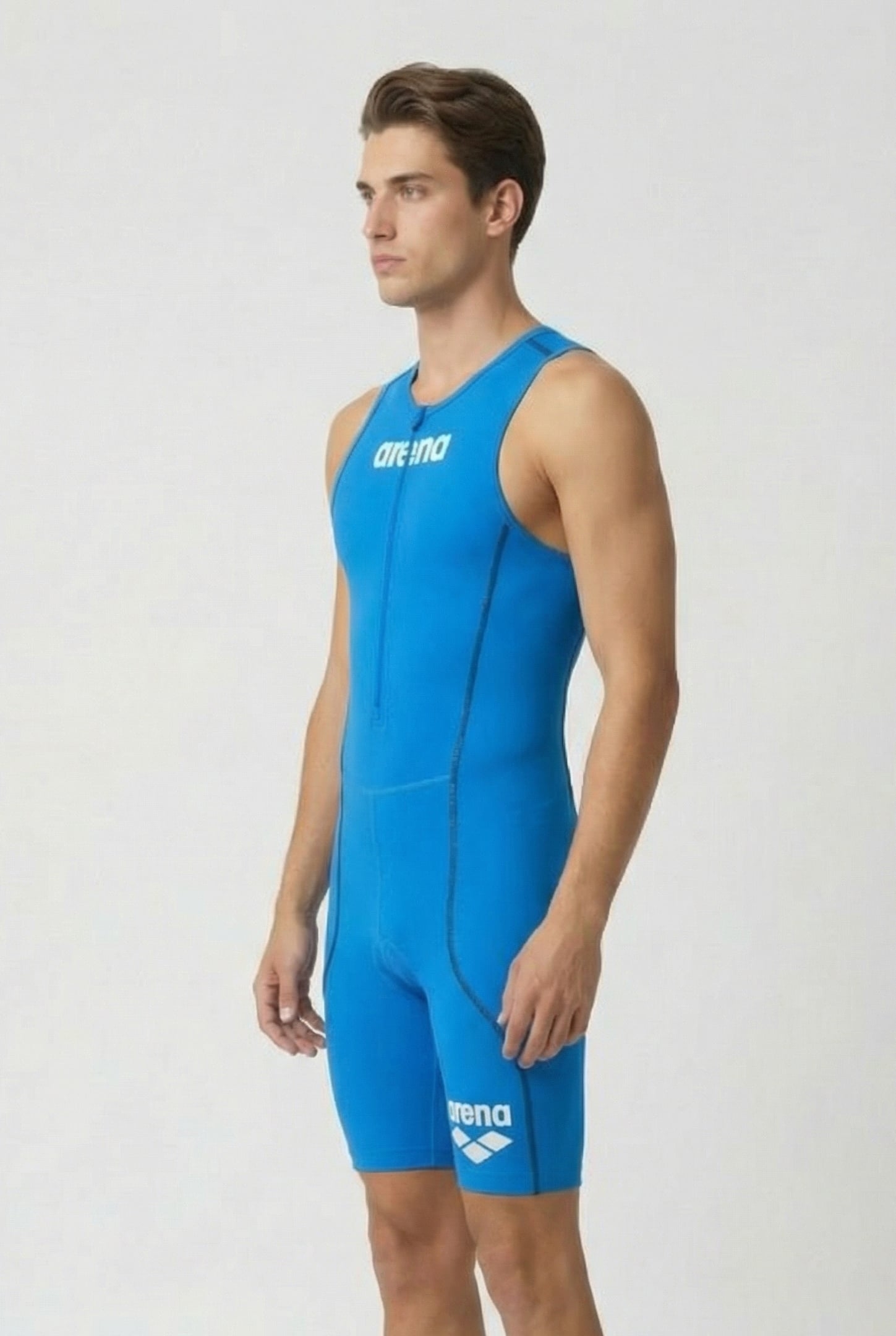 M TRISUIT ST REAR ZIP BRILLIANT BLUE 3