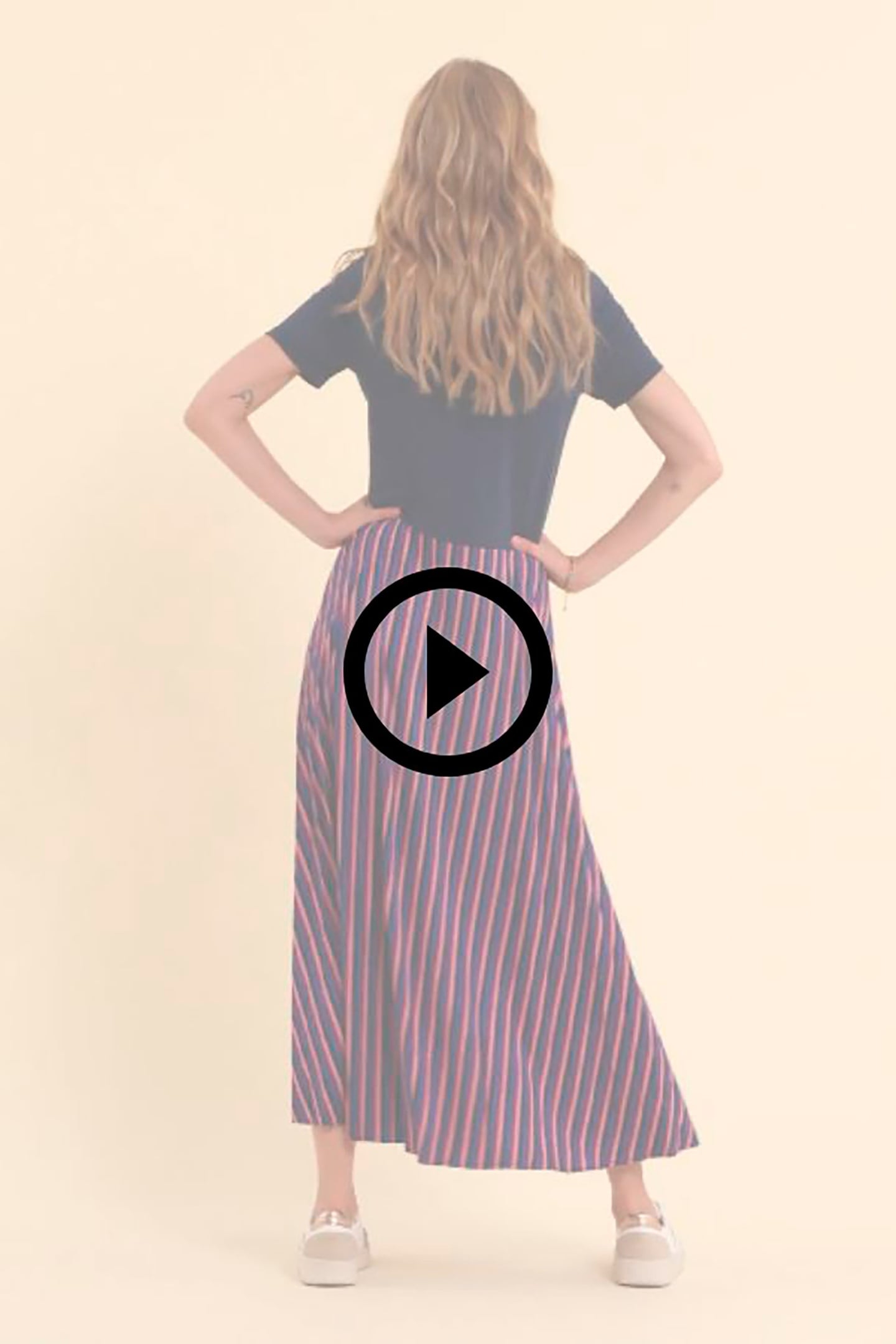 LUREX STRIPED PLEATED BI-MATERIAL MAXI DRESS VIOLINE 4