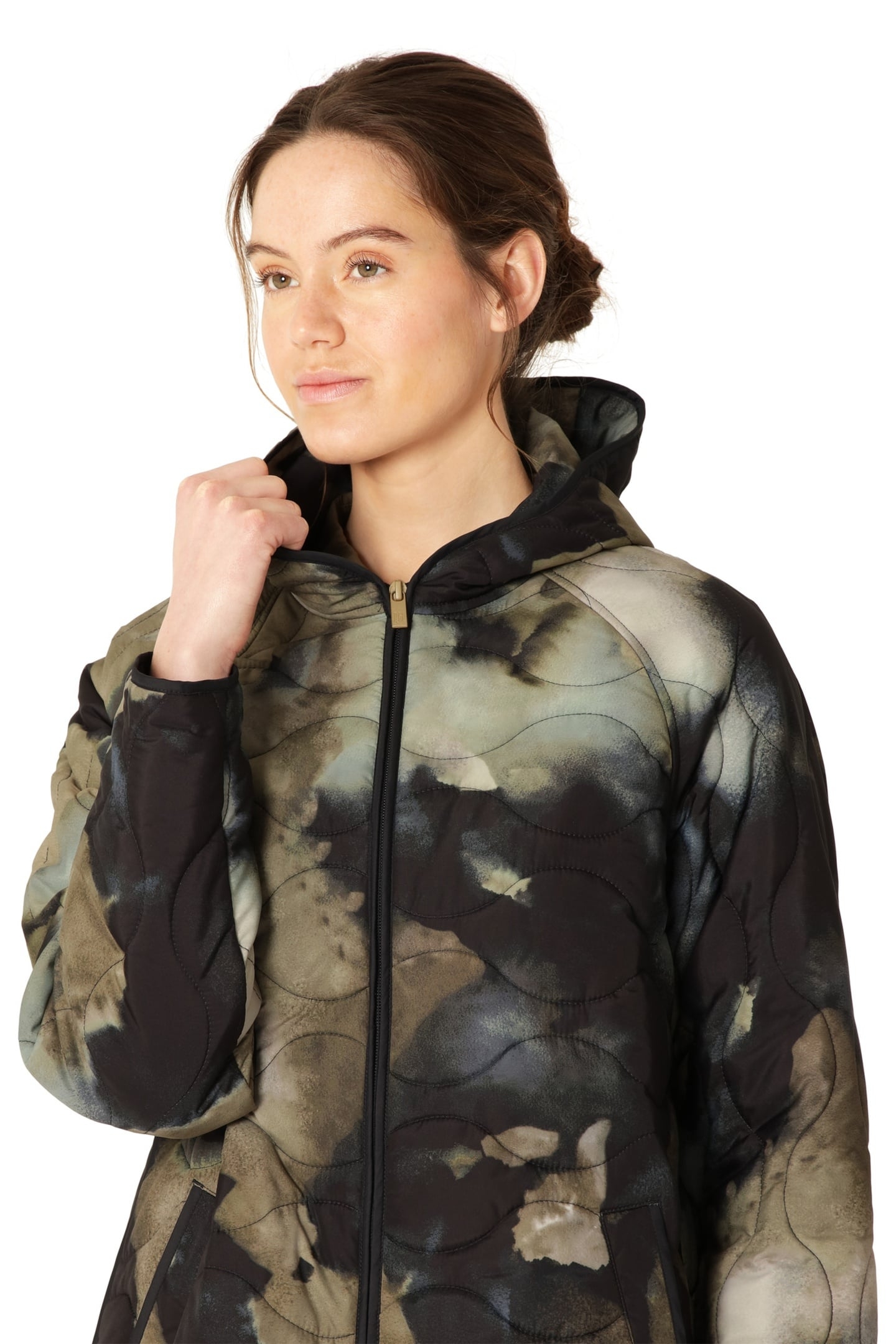 RAIN&OUTERWEAR QUILTED08P MOSS PRINT 5