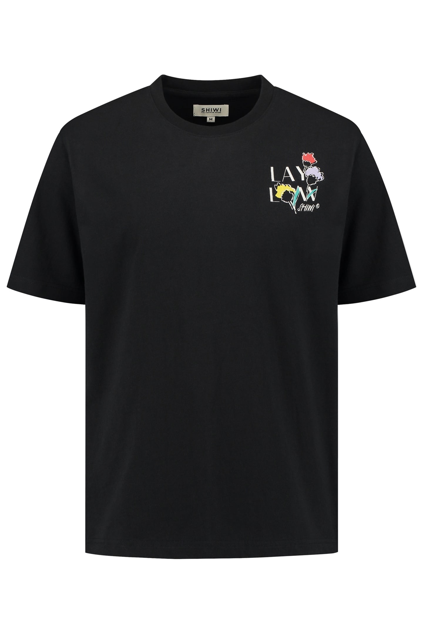 FINN RELAXED T-SHIRT SKETCHED FLOWERS BLACK 5