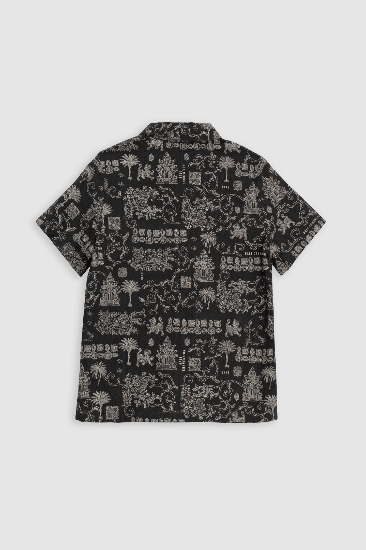 GREY SHIRT WITH BALINESE PRINT 2