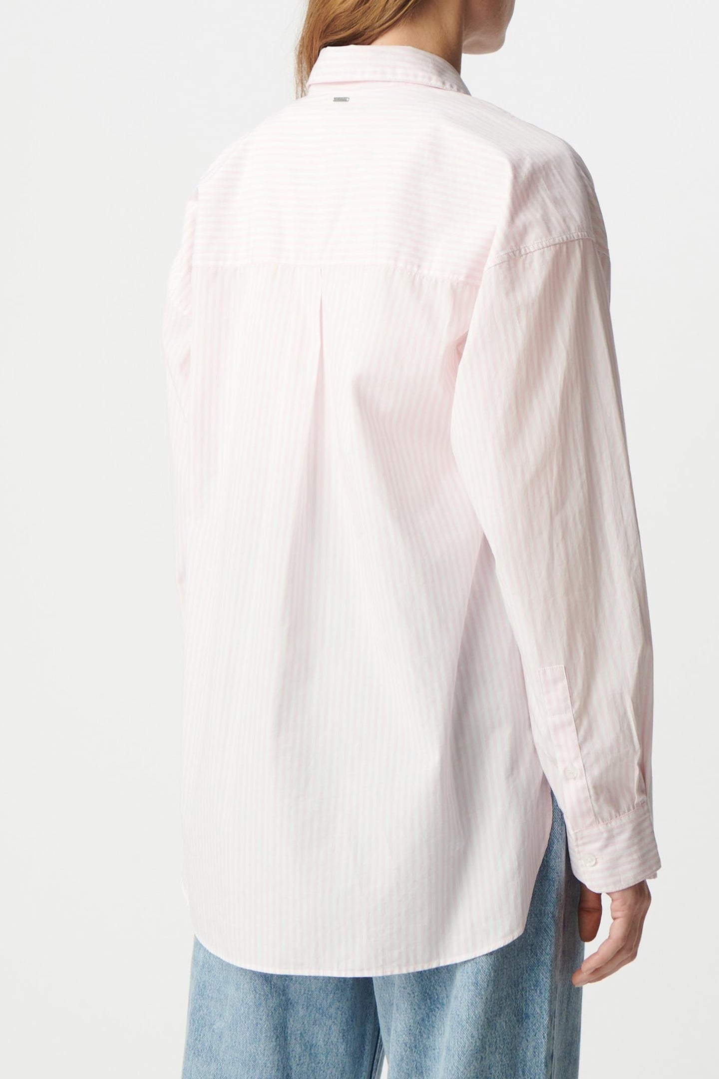 OVERSIZED PINK STRIPED ORGANIC COTTON SHIRT 3