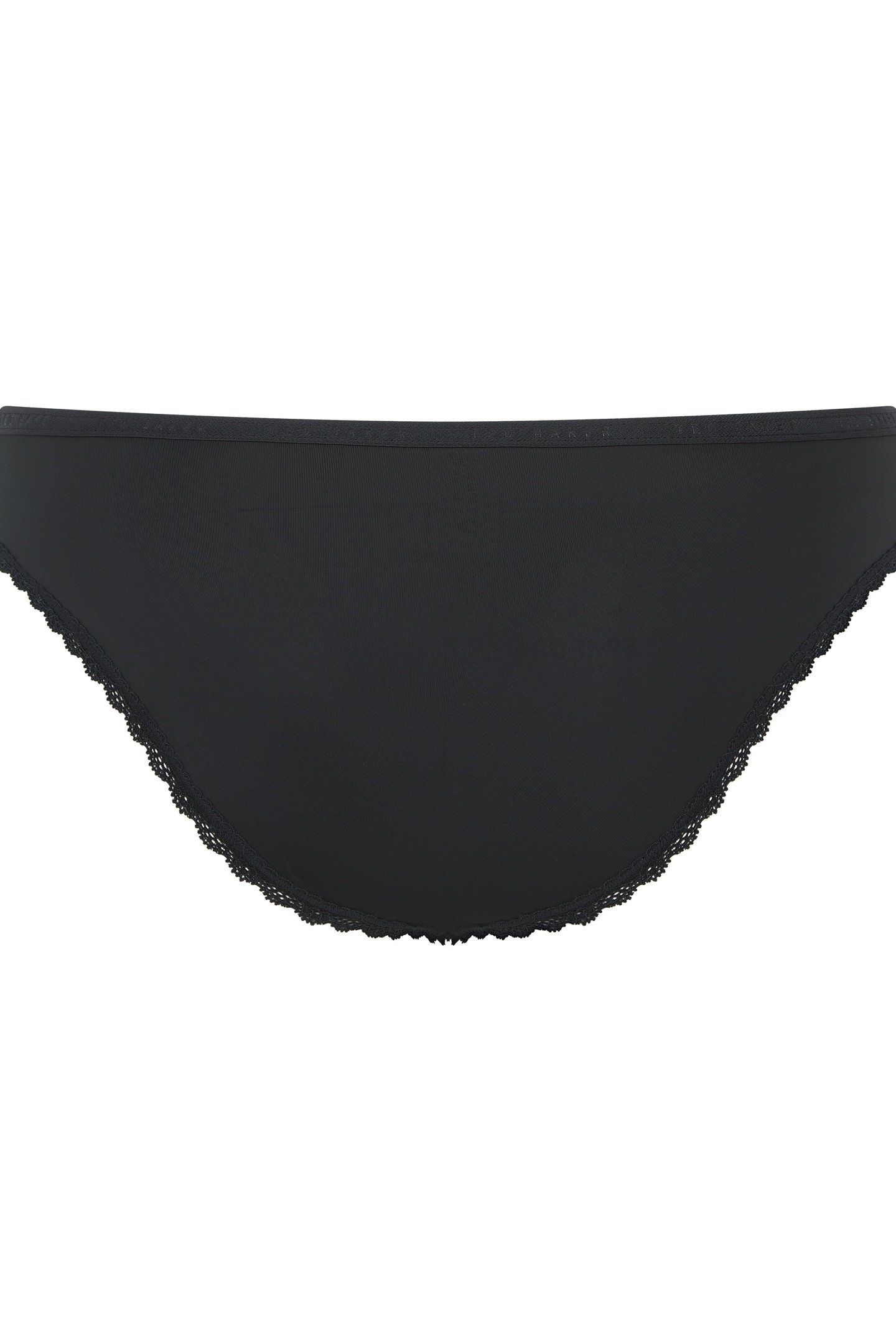 MYRTLE 3PK PLAIN AND PRINT BRIEF WITH LACE TRIM JET BLACK BO 7