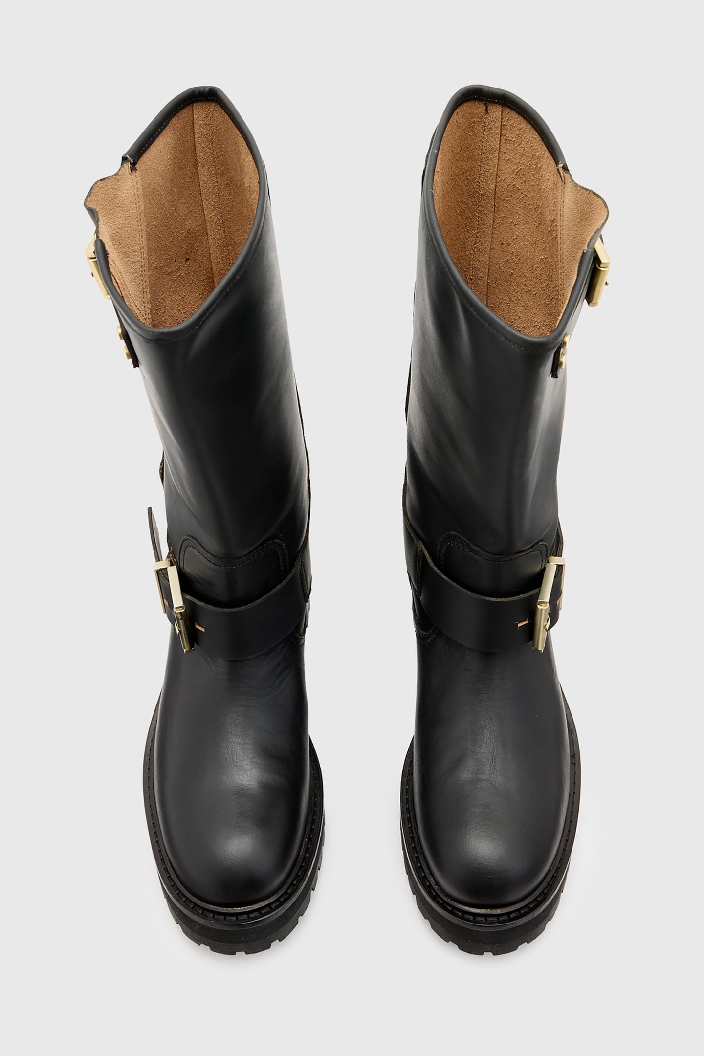 TAY BIKER BOOT BLACK/WARM BRASS 3