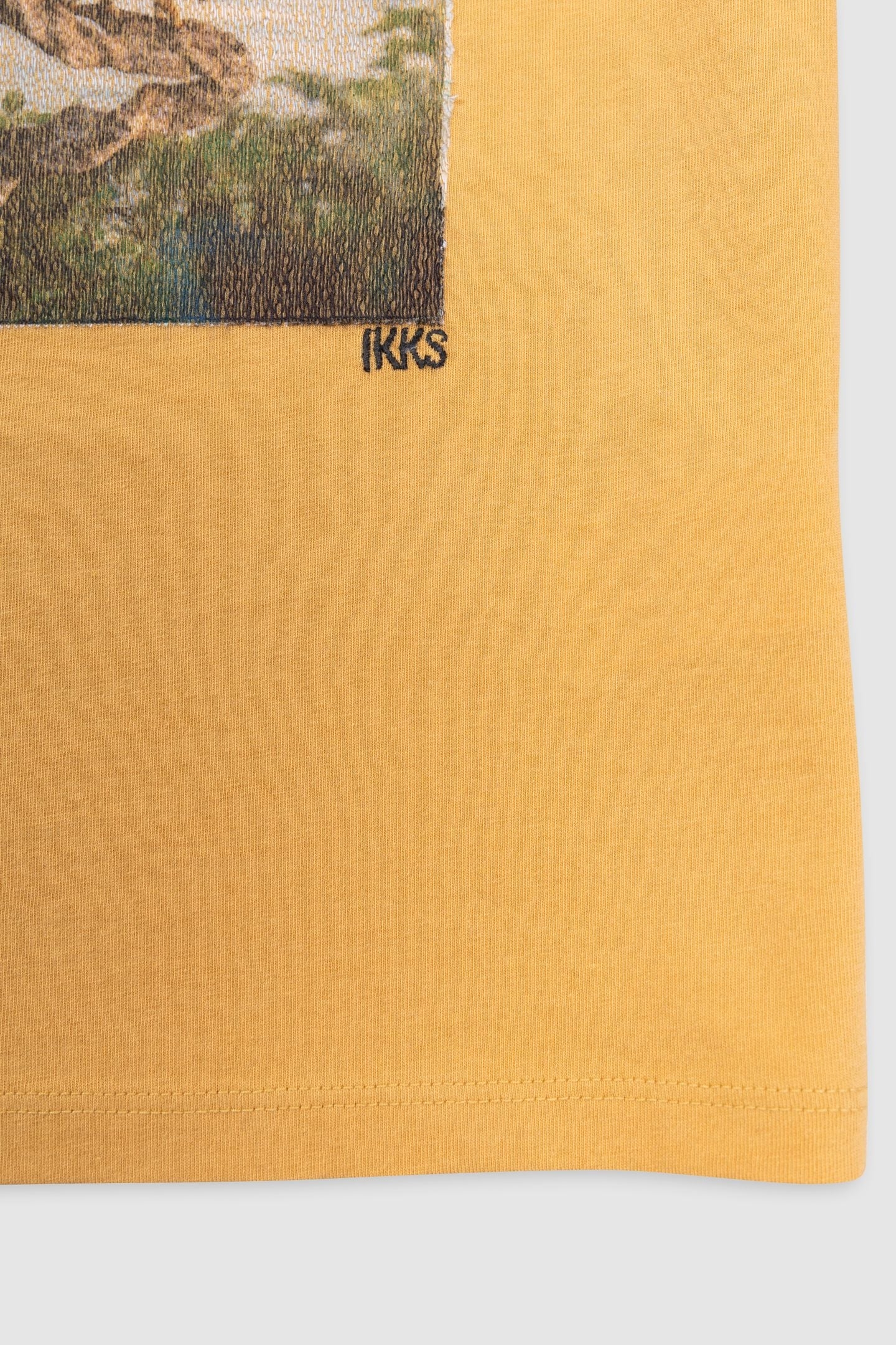 YELLOW ORGANIC COTTON TIGER ON TREE T-SHIRT 4