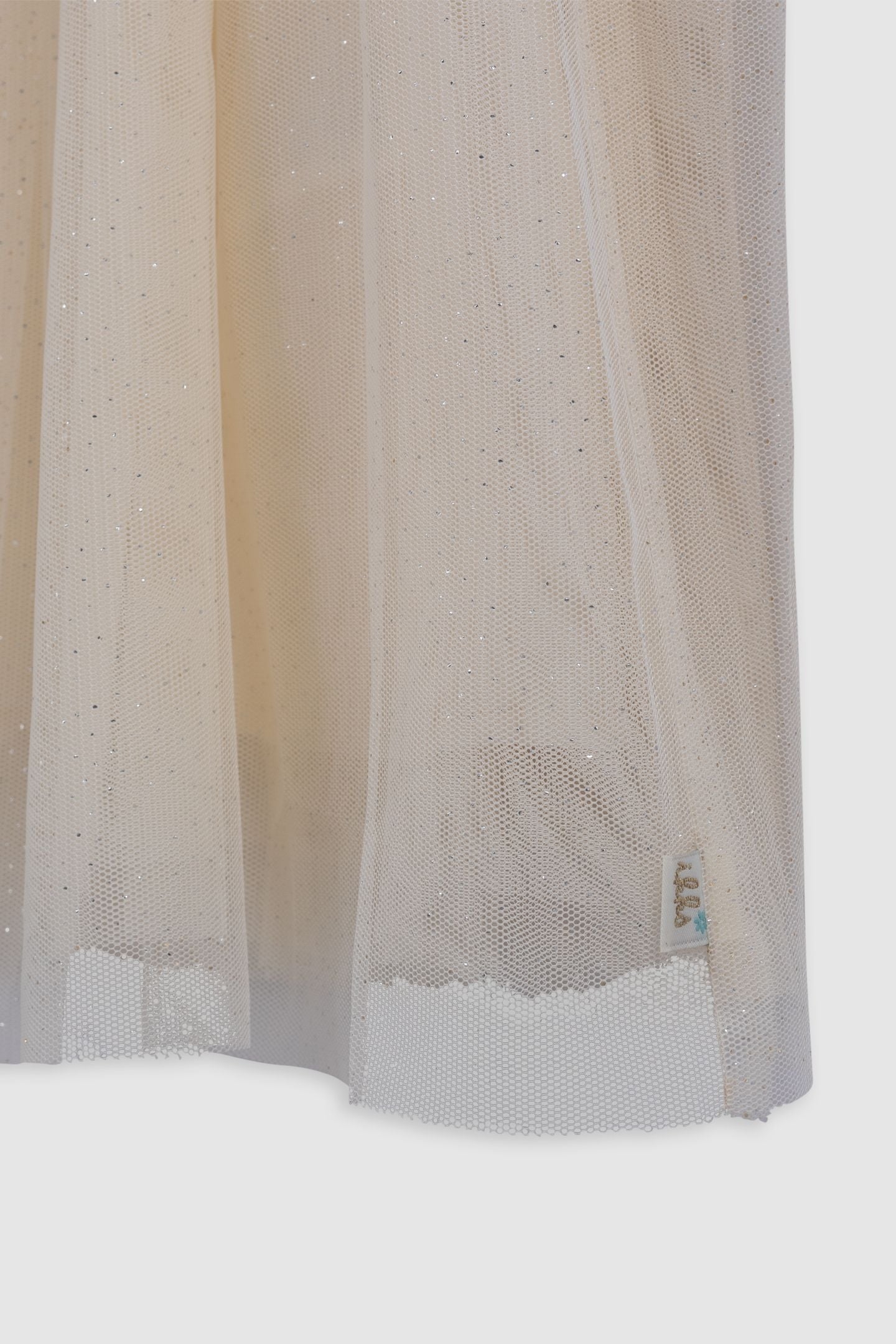 TWO-MATERIAL EMBROIDERED ECRU TUTU DRESS 4