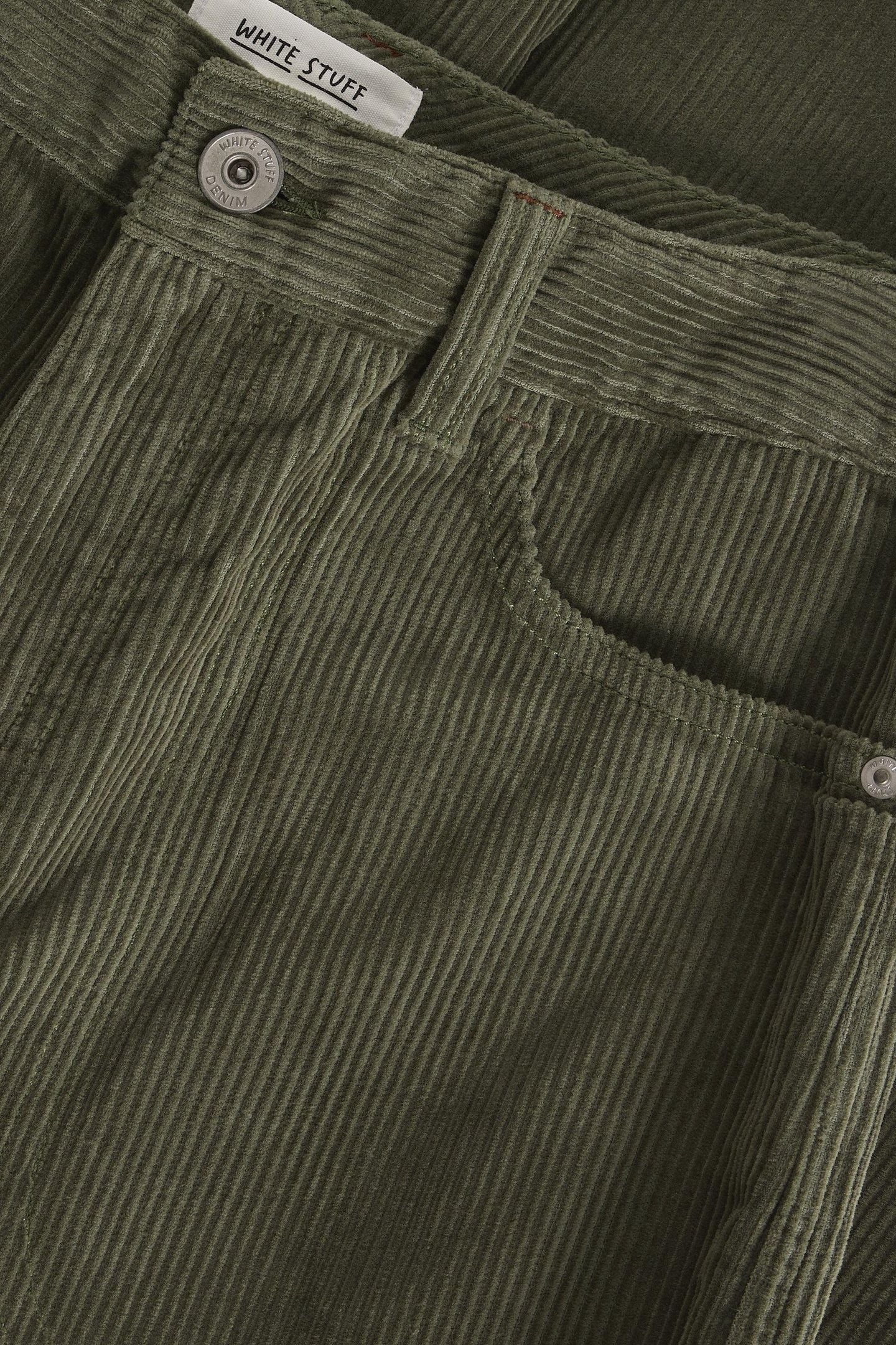 TIA CORD WIDE LEG CROP MID GREEN 5