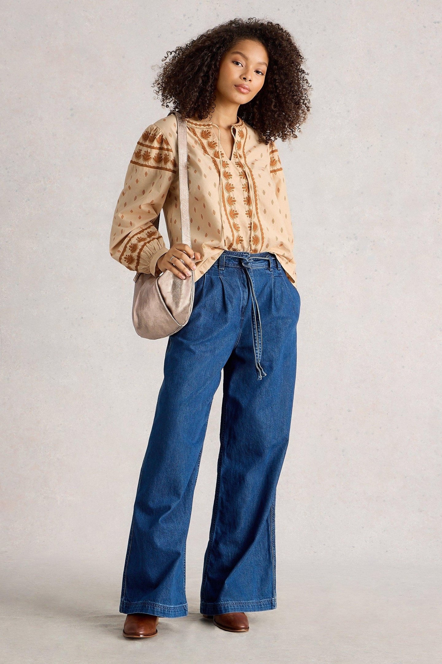 LUCY LEATHER BAG GOLD TONE METALLIC 1