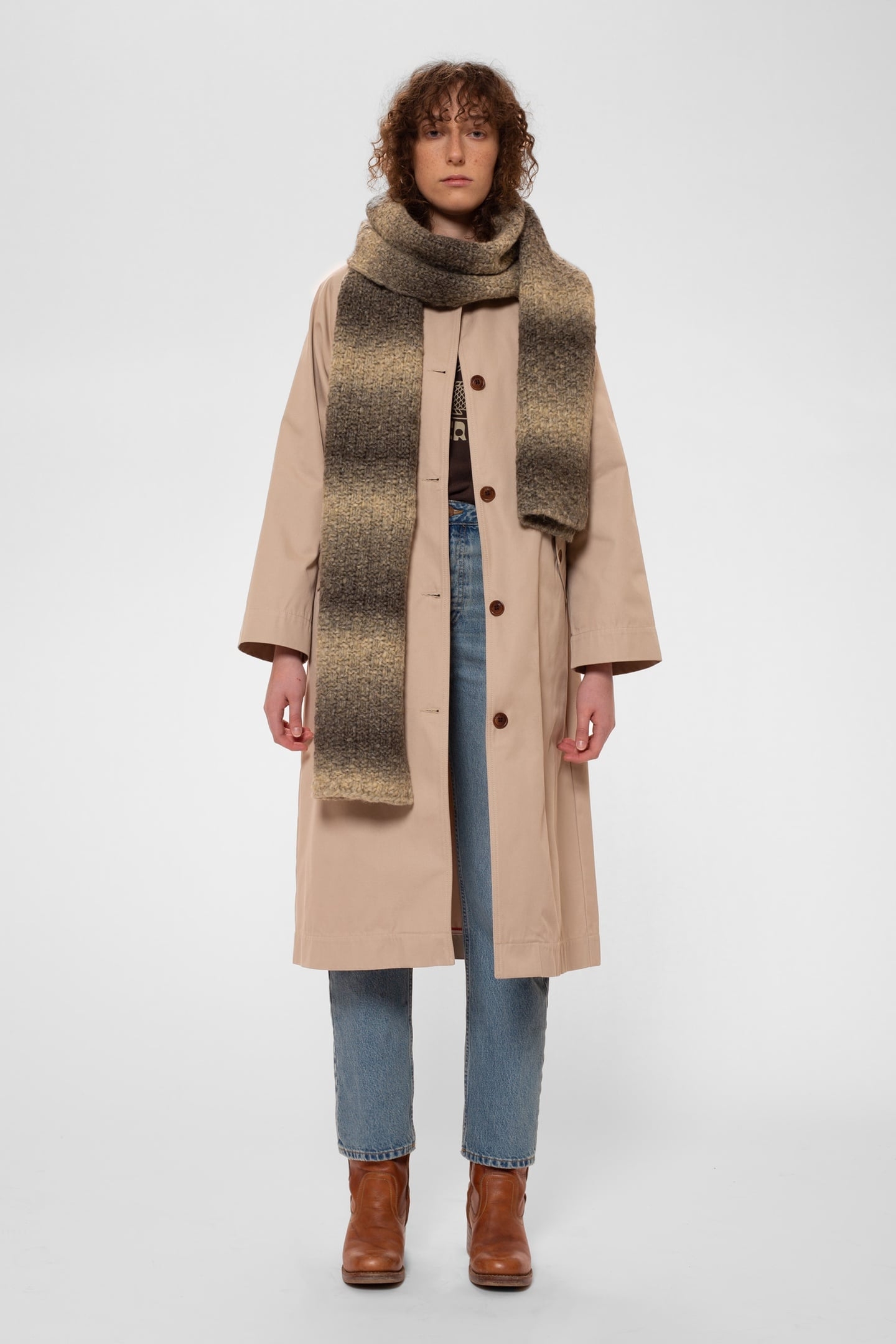 ODA KNITTED SCARF MULTI 1