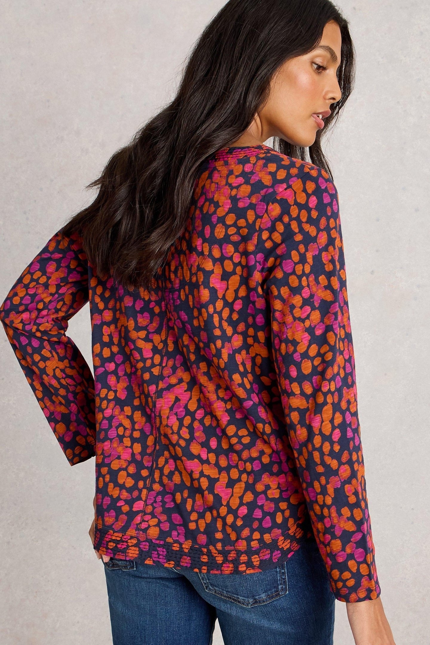 WEAVER NOTCH LS TEE NAVY MULTI 3