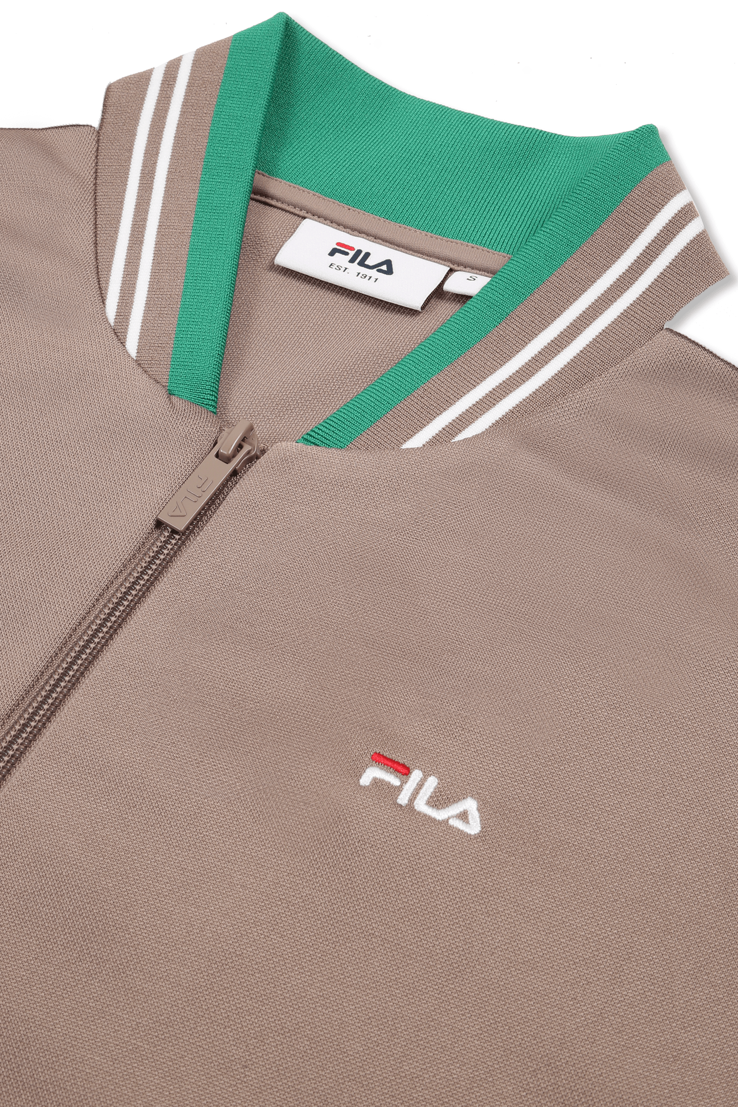 SAGANO CROPPED TAPED TRACK JACKET TAUPE GRAY 6