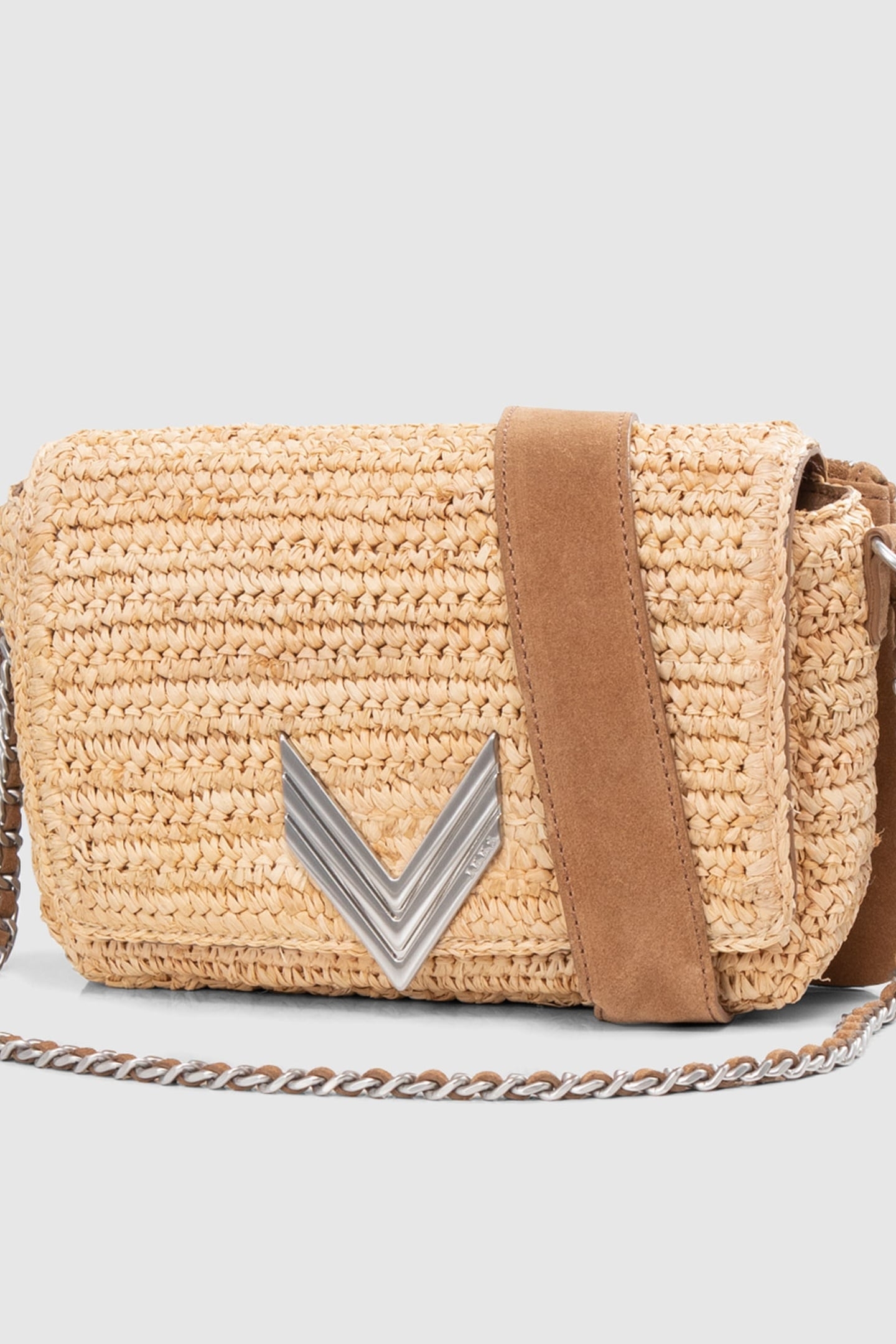 THE 111 BAMBOO BEACH CAMEL MIX RAFFIA AND SUEDE FOR WOMEN 7