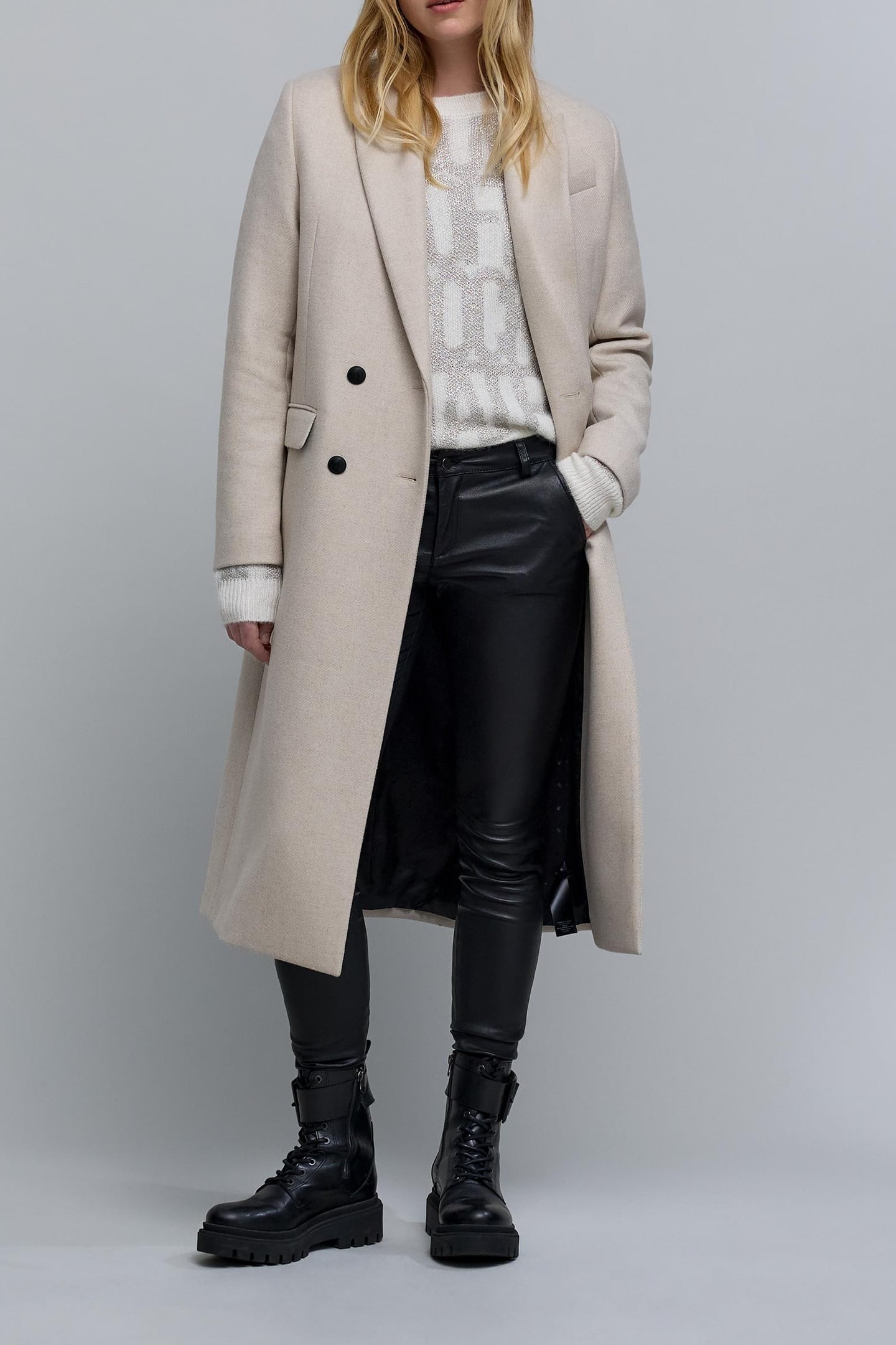 LONG ECRU PEA JACKET 1