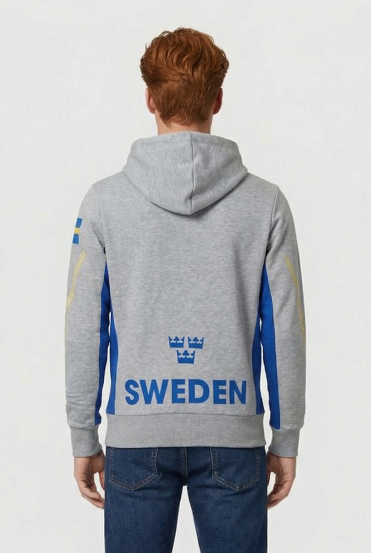 UNISEX SWEDEN HOODIE MEDIUM GREY MELANGE ROYAL 4