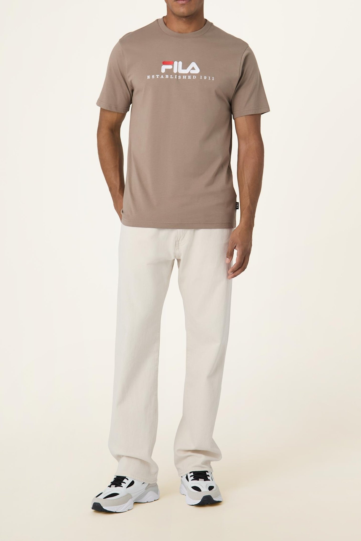 UNISEX VALSERA REGULAR LOGO T-SHIRT TAUPE GRAY 2