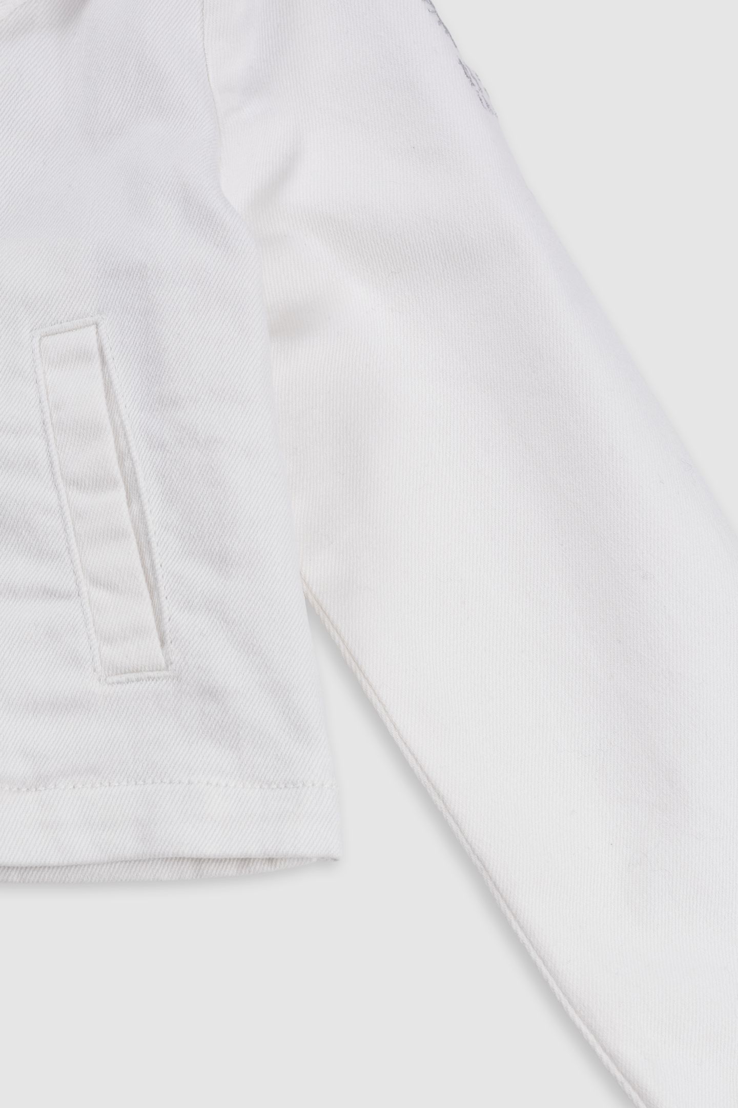 ECRU DENIM BIKER JACKET 4