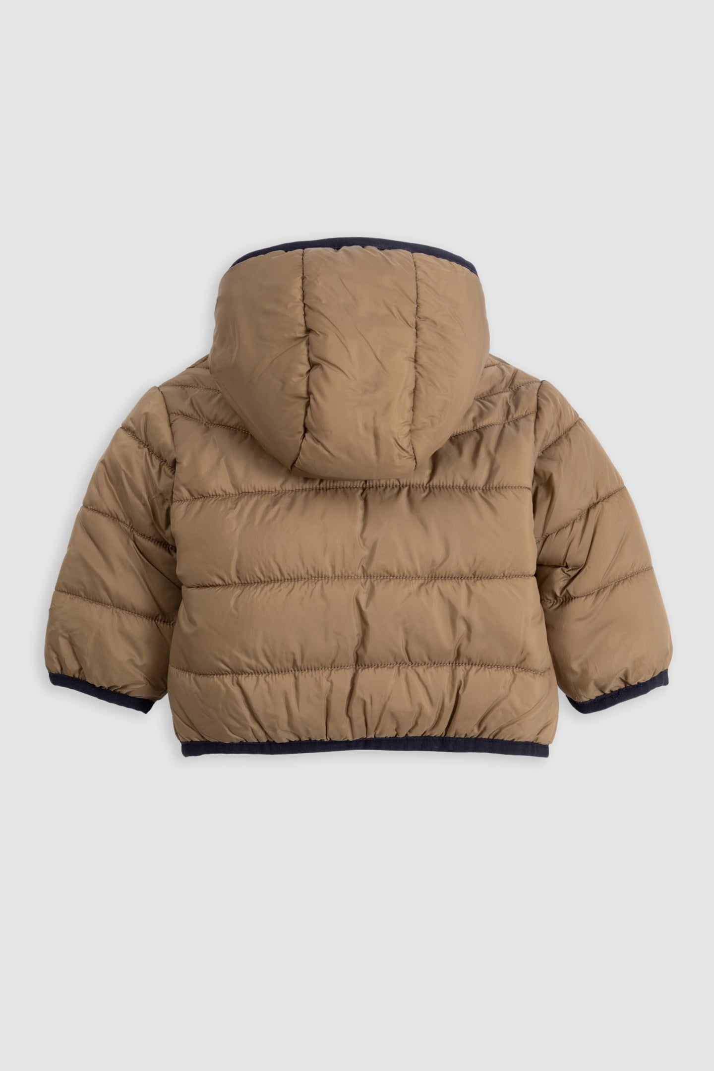 BABY BOY REVERSIBLE CAMEL AND NAVY DOWN JACKET 2