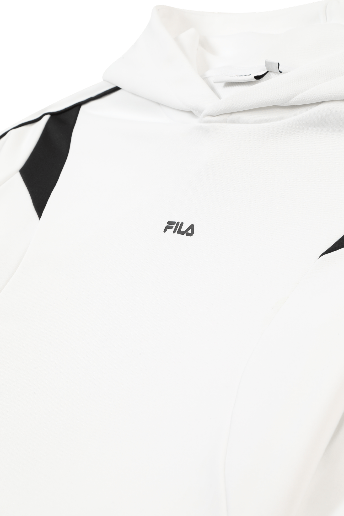 RIVOLI RELAXED CROPPED GRAPHIC HOODIE BRIGHT WHITE-BLACK 5