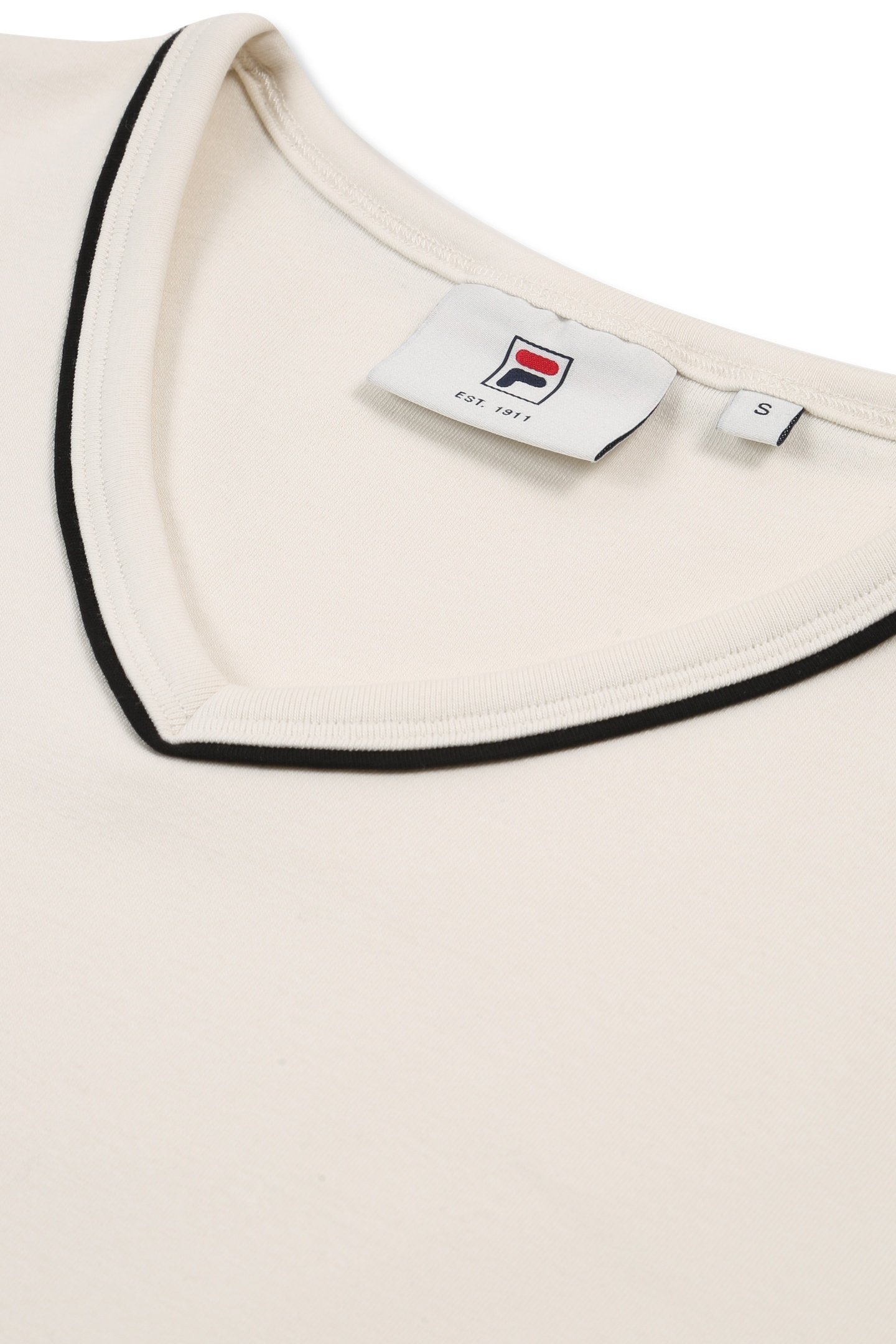 PORTELLO SLIM V-NECK T-SHIRT EGRET 7