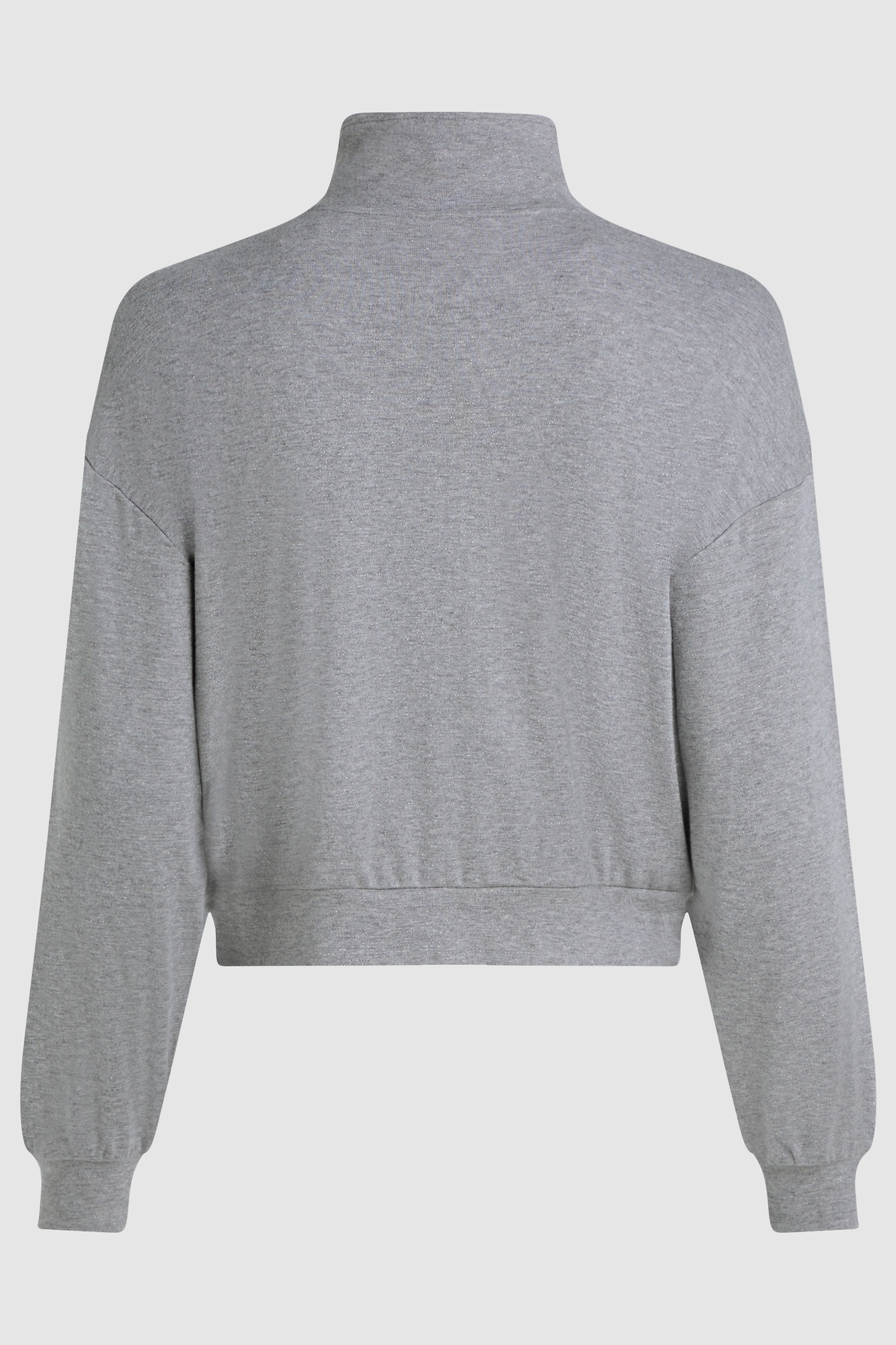 MEDIUM GREY MELANGE SIGNATURE LUREX ZIP UP 5